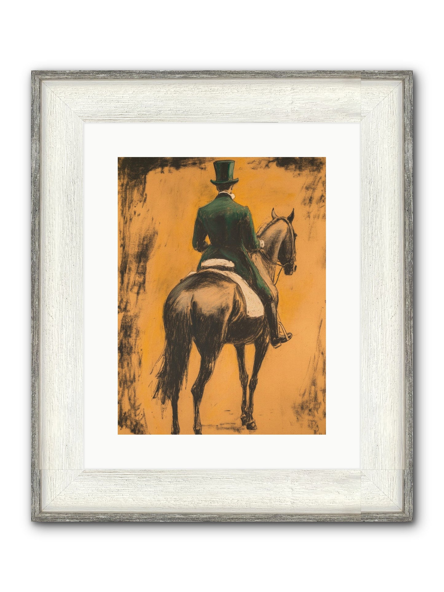 Forest & Steed Framed Print - Driftwood White 12x16
