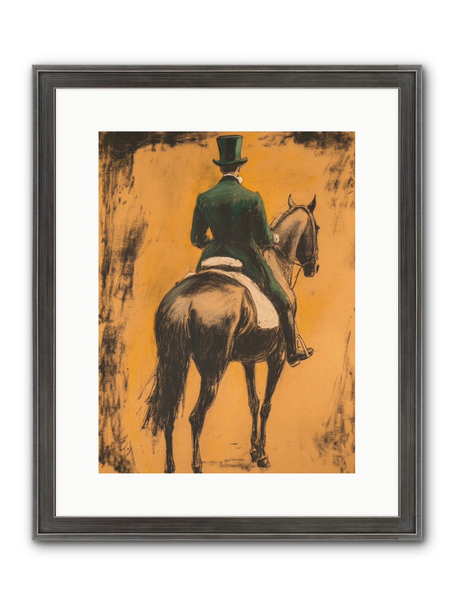 Forest & Steed Framed Print - Slimwoods Black/Silver 12x16