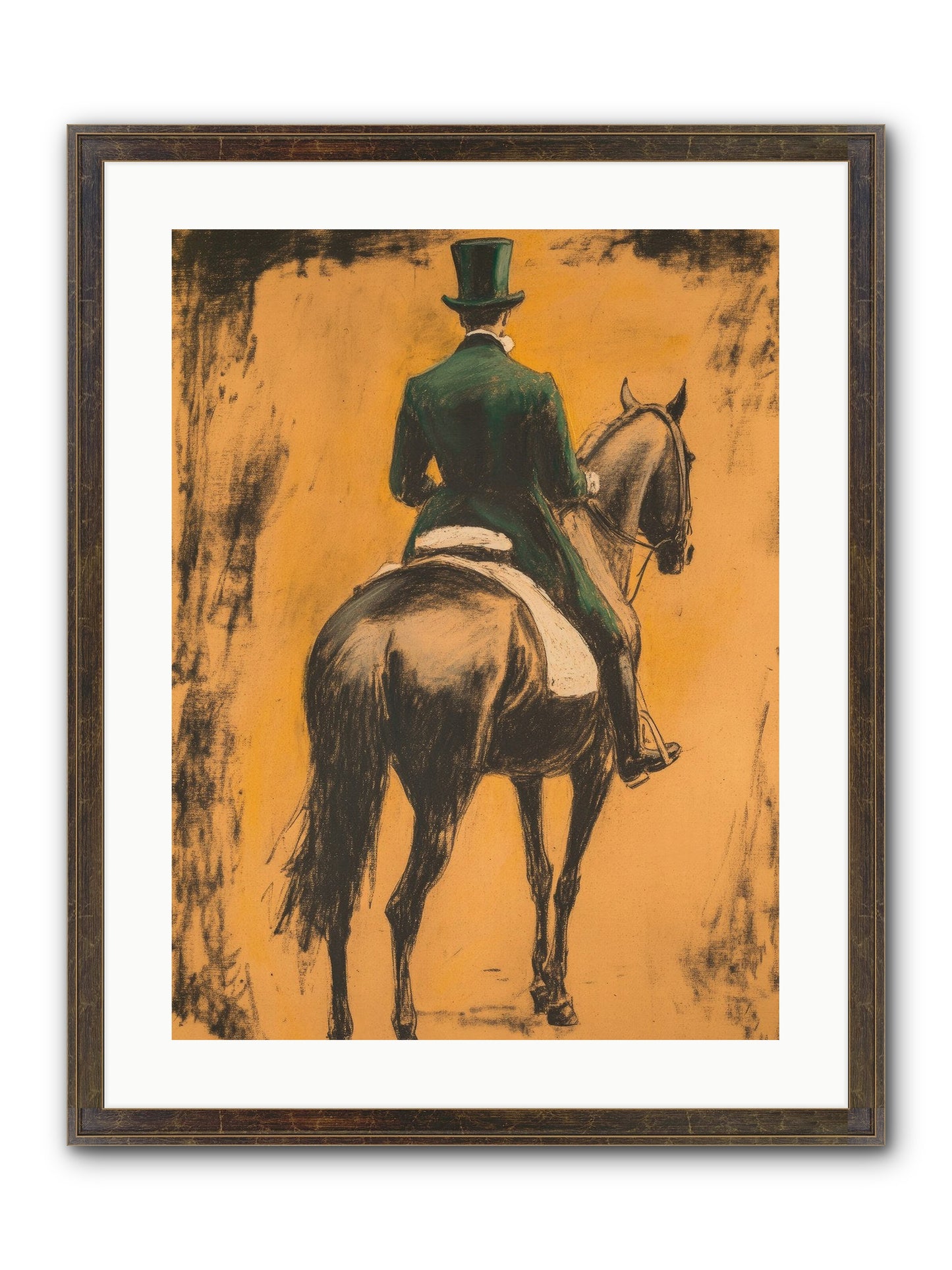 Forest & Steed Framed Print - Slimwoods Black/Gold 18x24