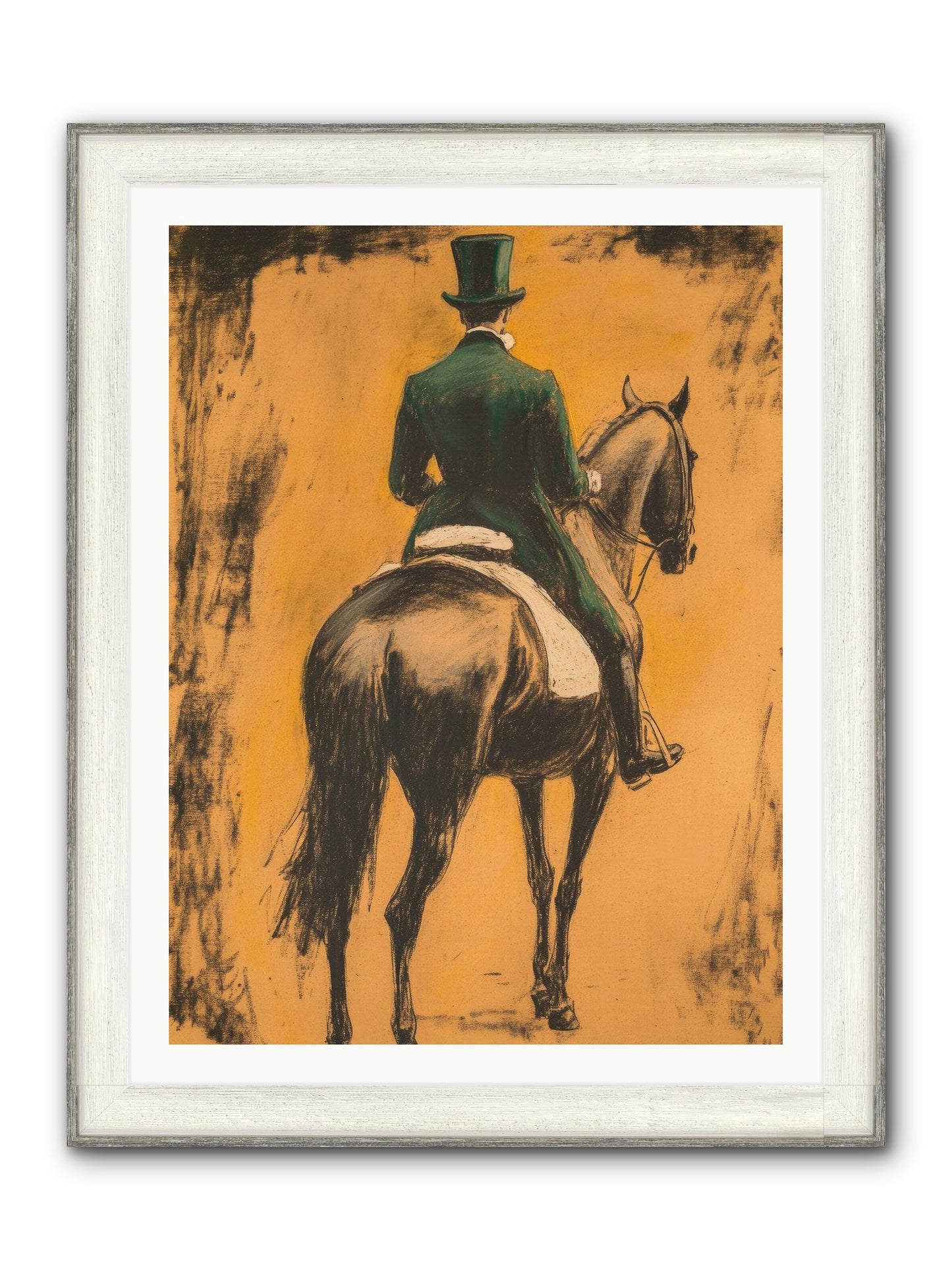 Forest & Steed Framed Print - Driftwood White 30x40