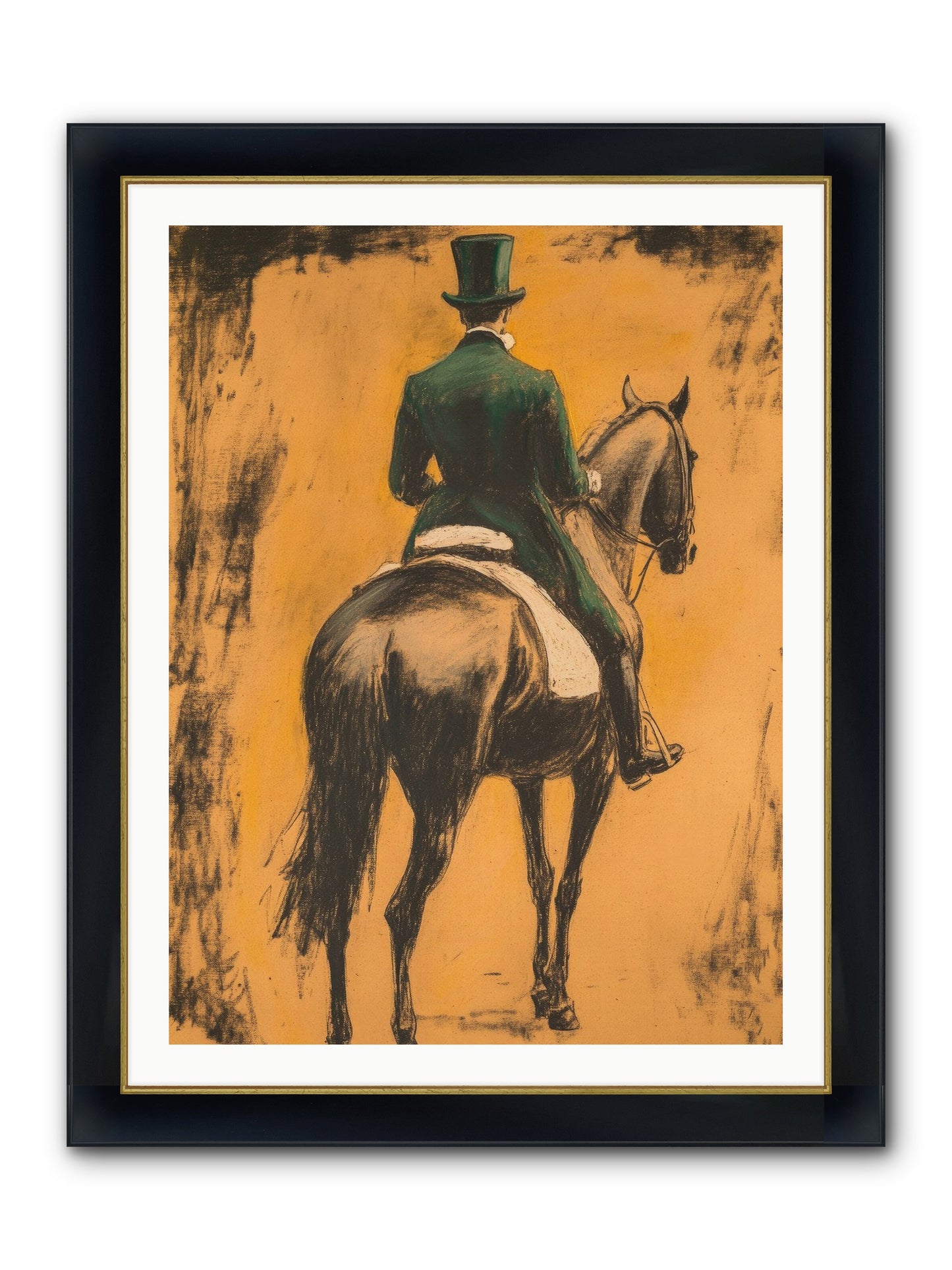 Forest & Steed Framed Print - Wide Black w/Gold 30x40