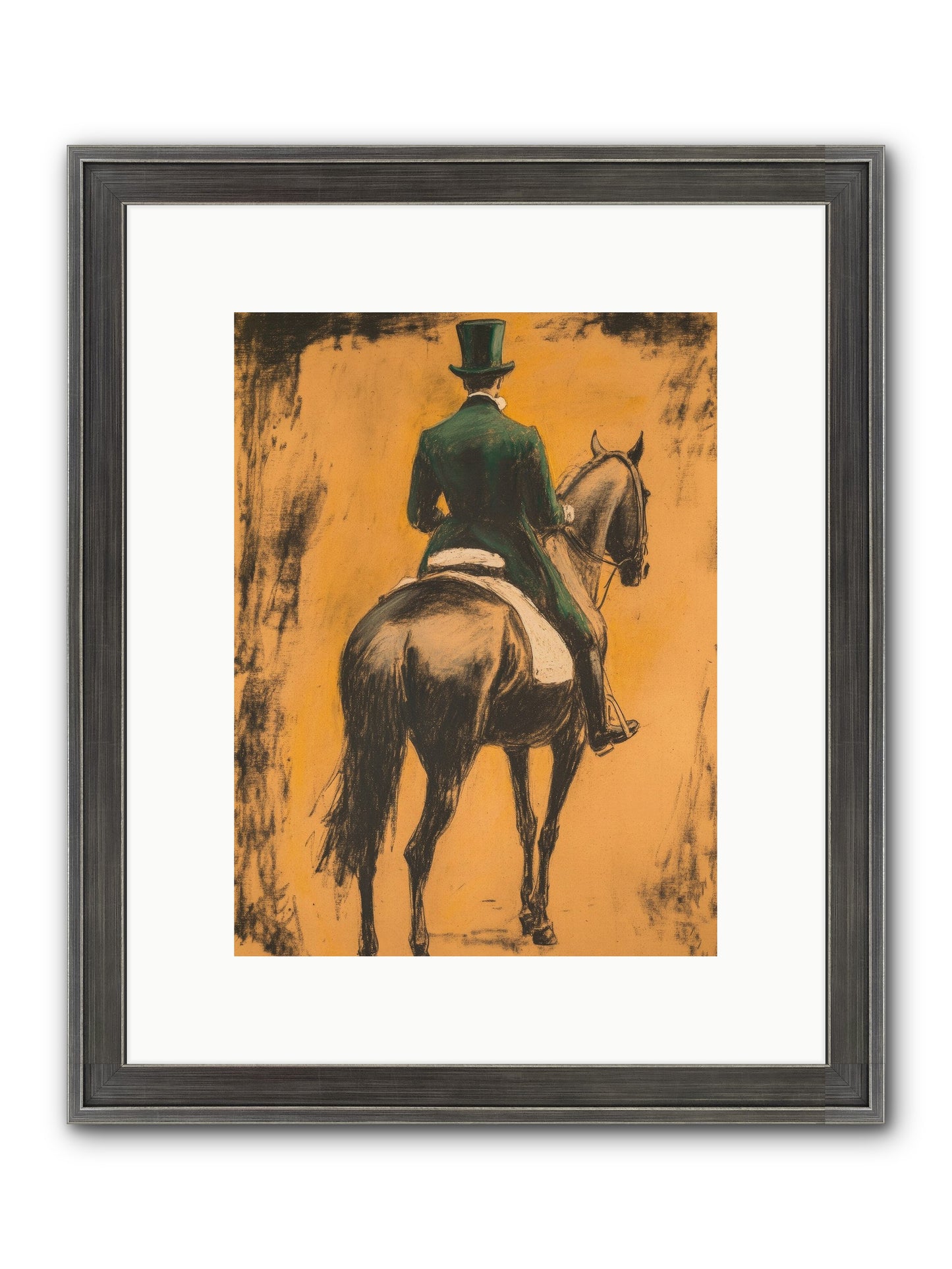 Forest & Steed Framed Print - Slimwoods Black/Silver 9x12