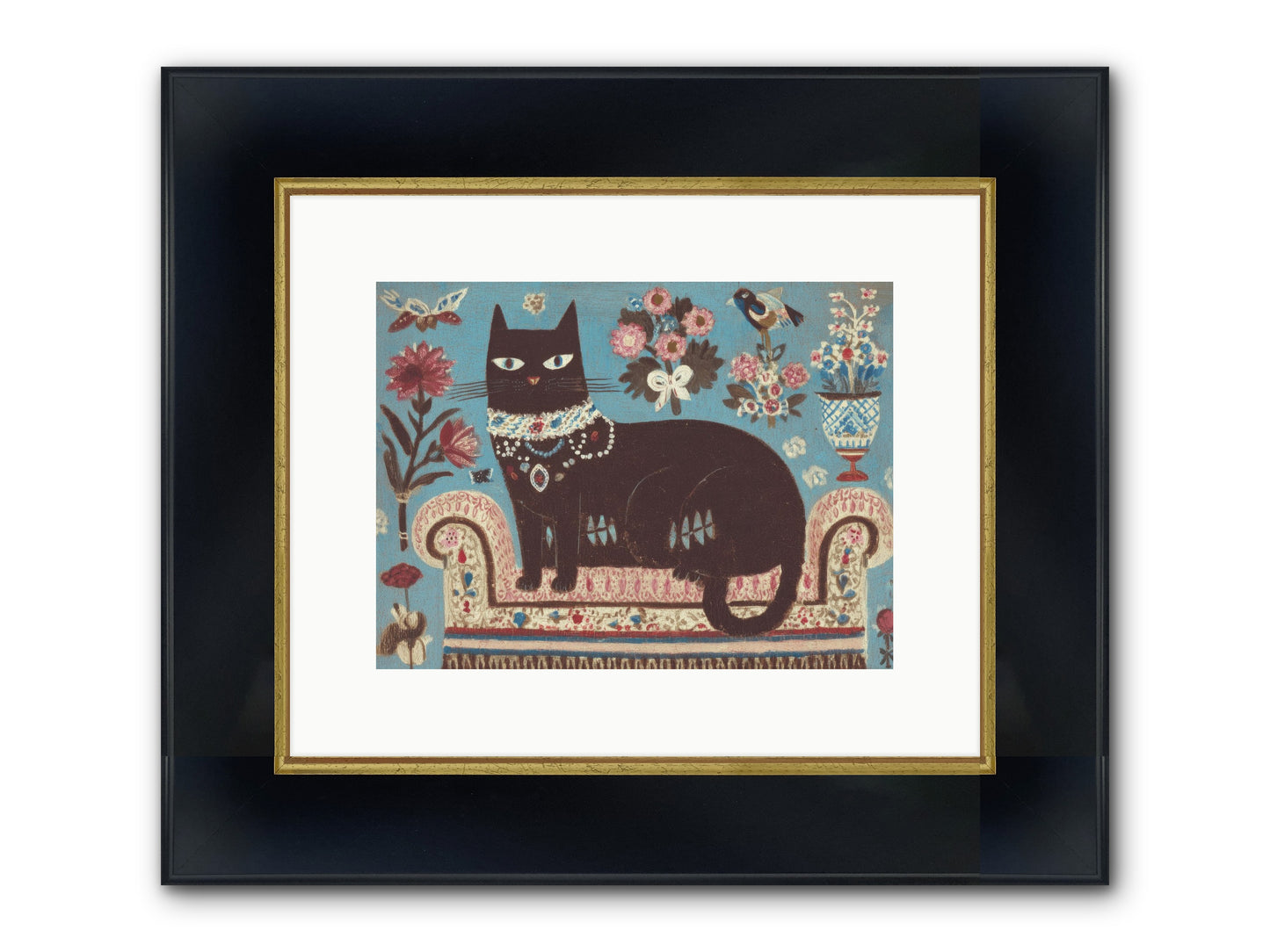 Forever Yours Framed Print - Wide Black w/Gold 12x9
