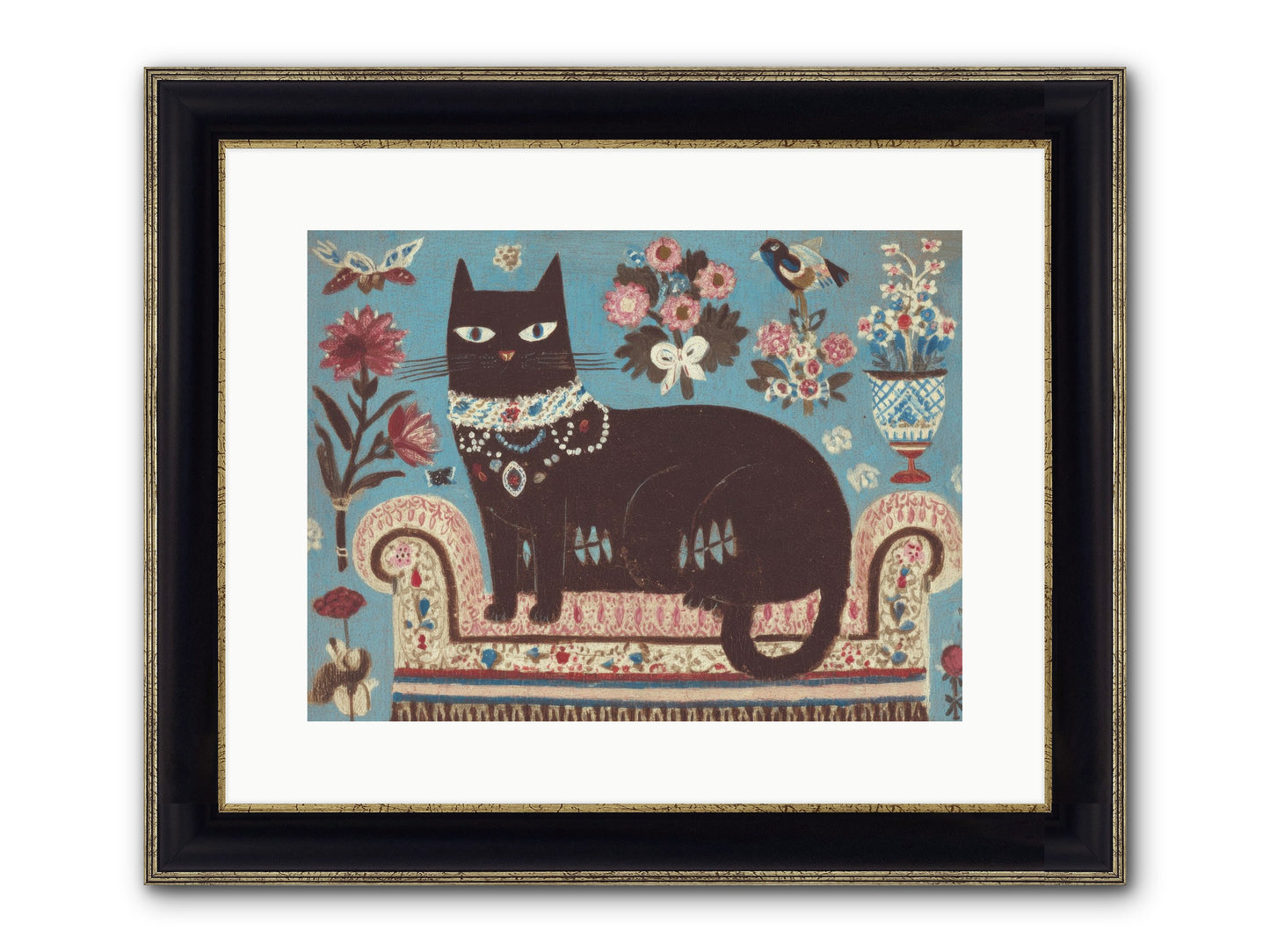 Forever Yours Framed Print - Black & Gold 16x12