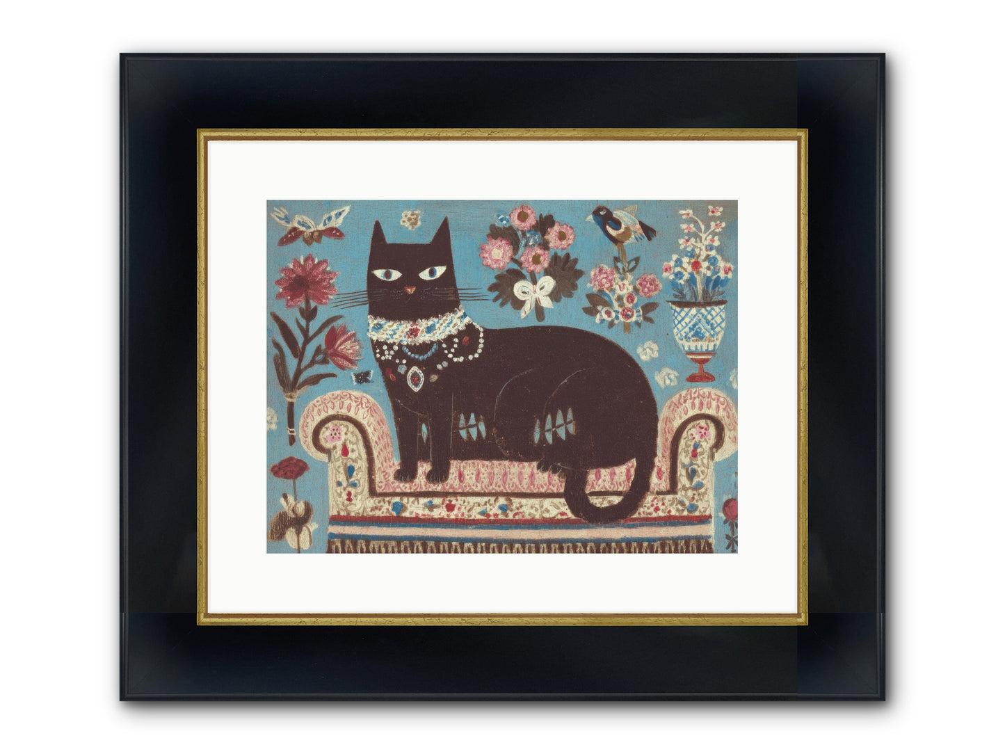 Forever Yours Framed Print - Wide Black w/Gold 16x12