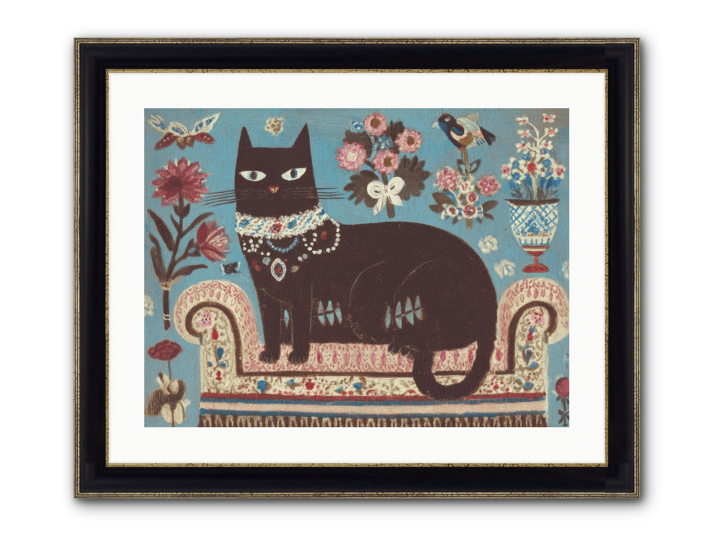 Forever Yours Framed Print - Black & Gold 24x18