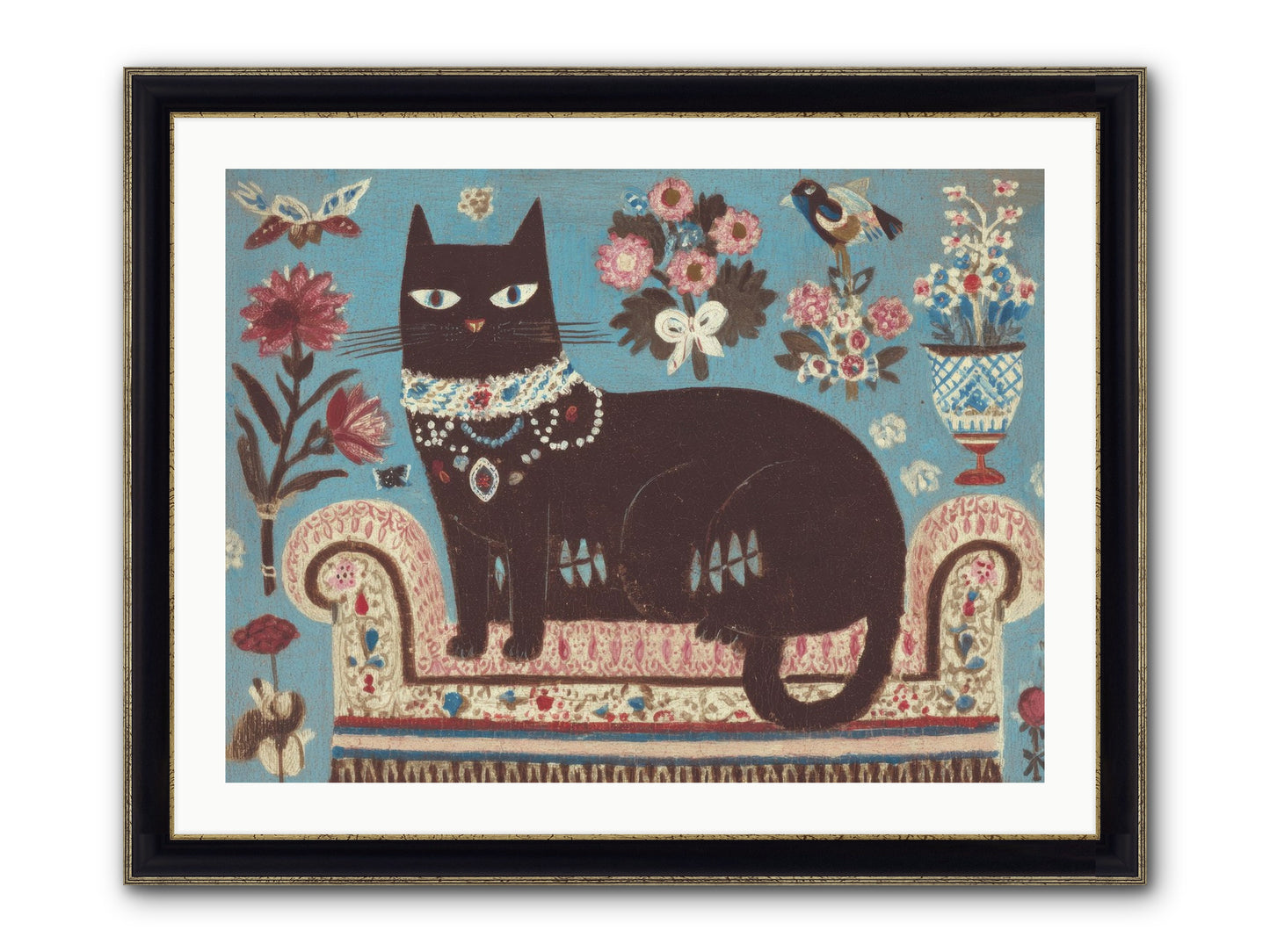 Forever Yours Framed Print - Black & Gold 32x24