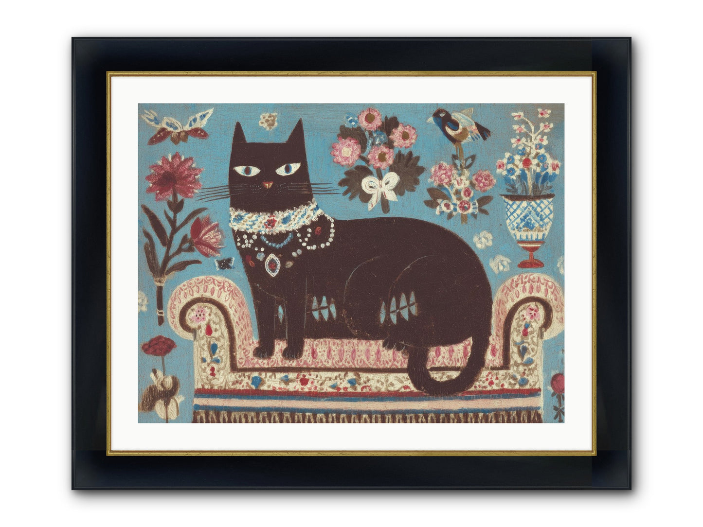 Forever Yours Framed Print - Wide Black w/Gold 32x24