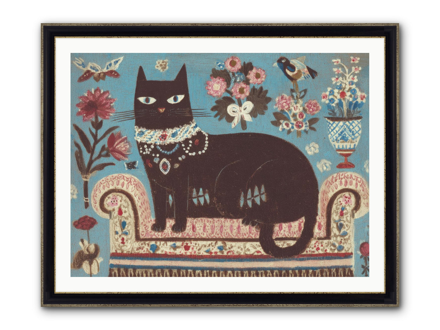 Forever Yours Framed Print - Black & Gold 40x30