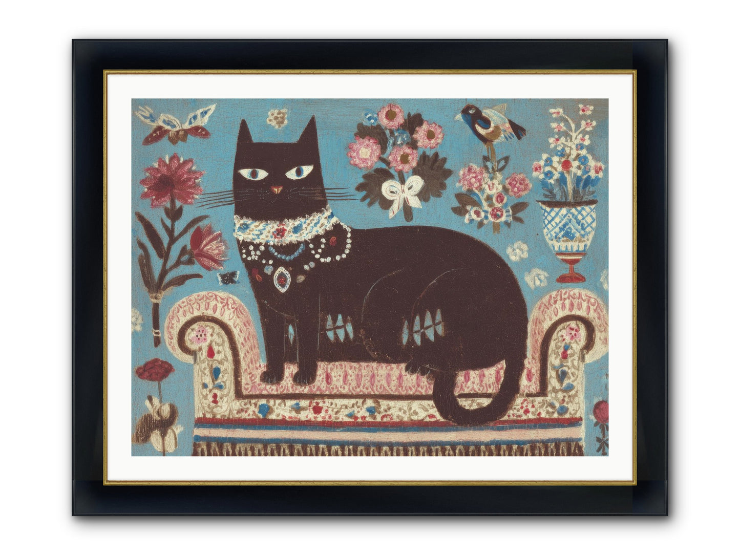 Forever Yours Framed Print - Wide Black w/Gold 40x30