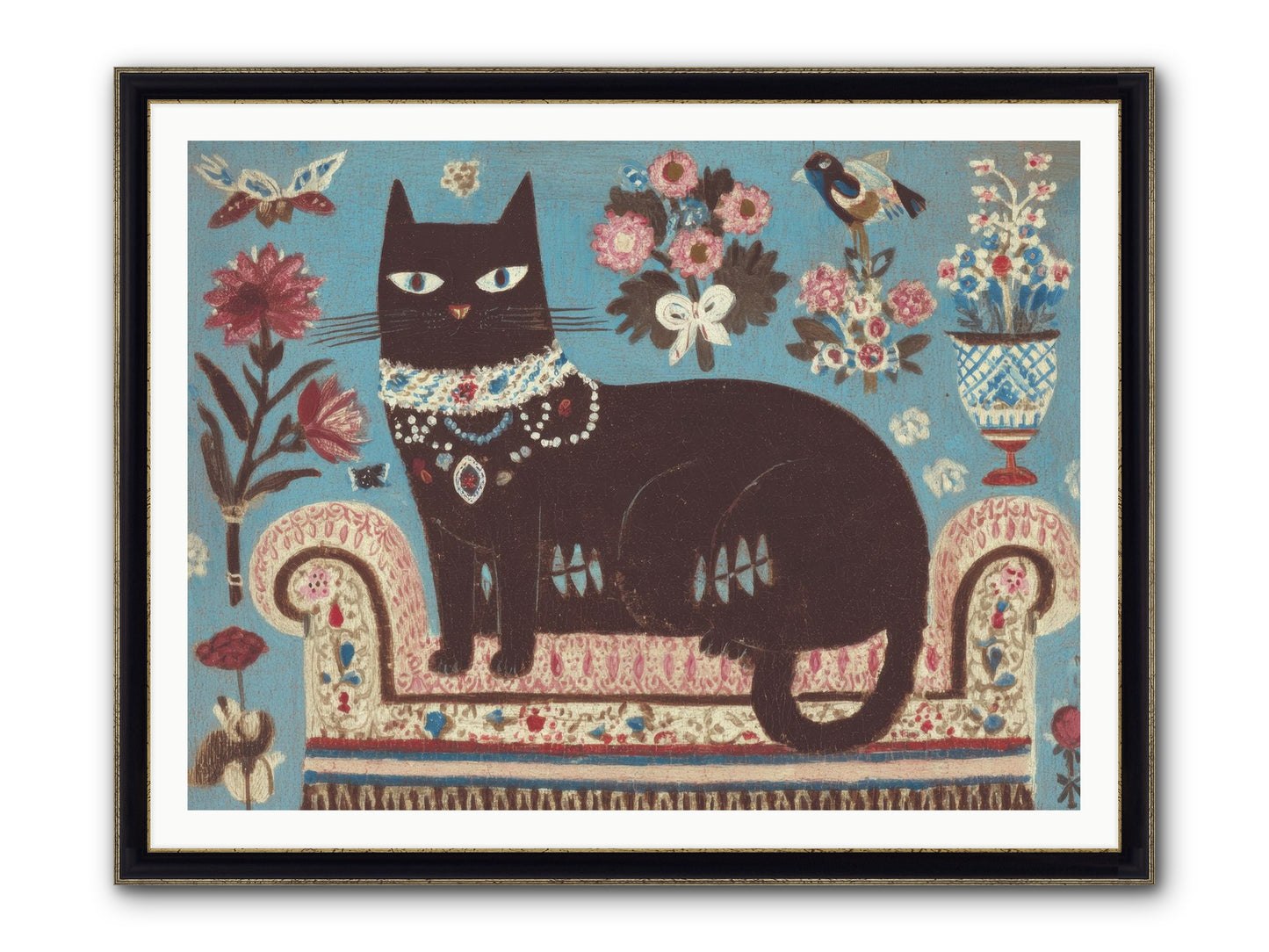 Forever Yours Framed Print - Black & Gold 48x36