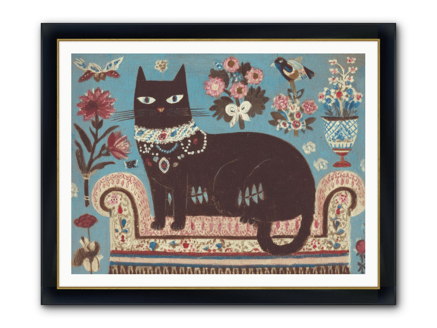 Forever Yours Framed Print - Wide Black w/Gold 48x36