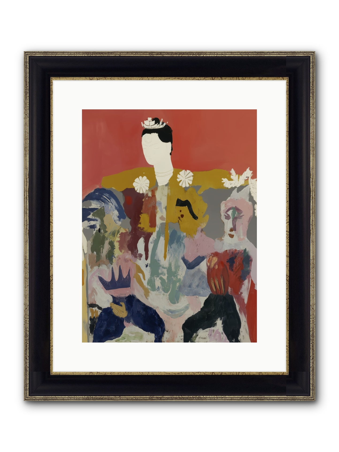 Forgotten Ballroom Framed Print - Black & Gold 12x16