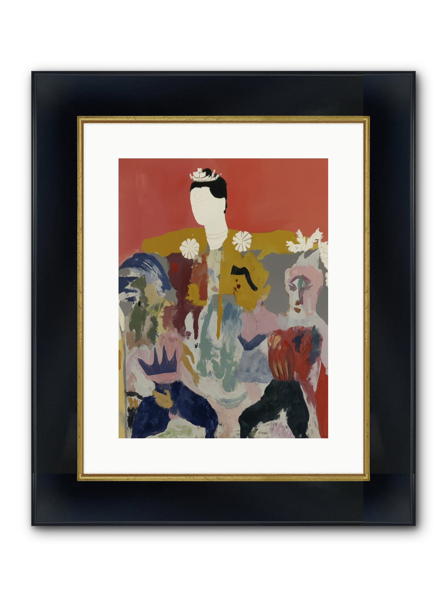 Forgotten Ballroom Framed Print - Wide Black w/Gold 12x16