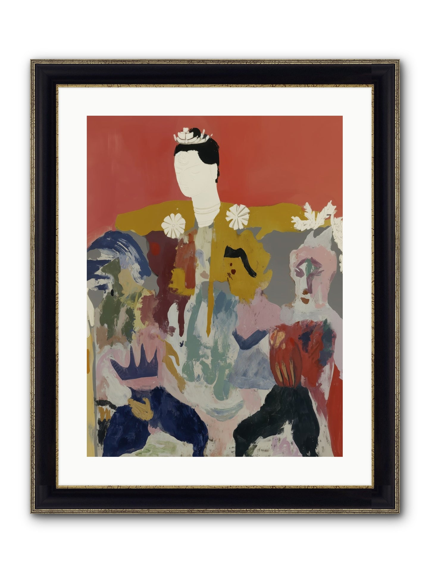 Forgotten Ballroom Framed Print - Black & Gold 18x24
