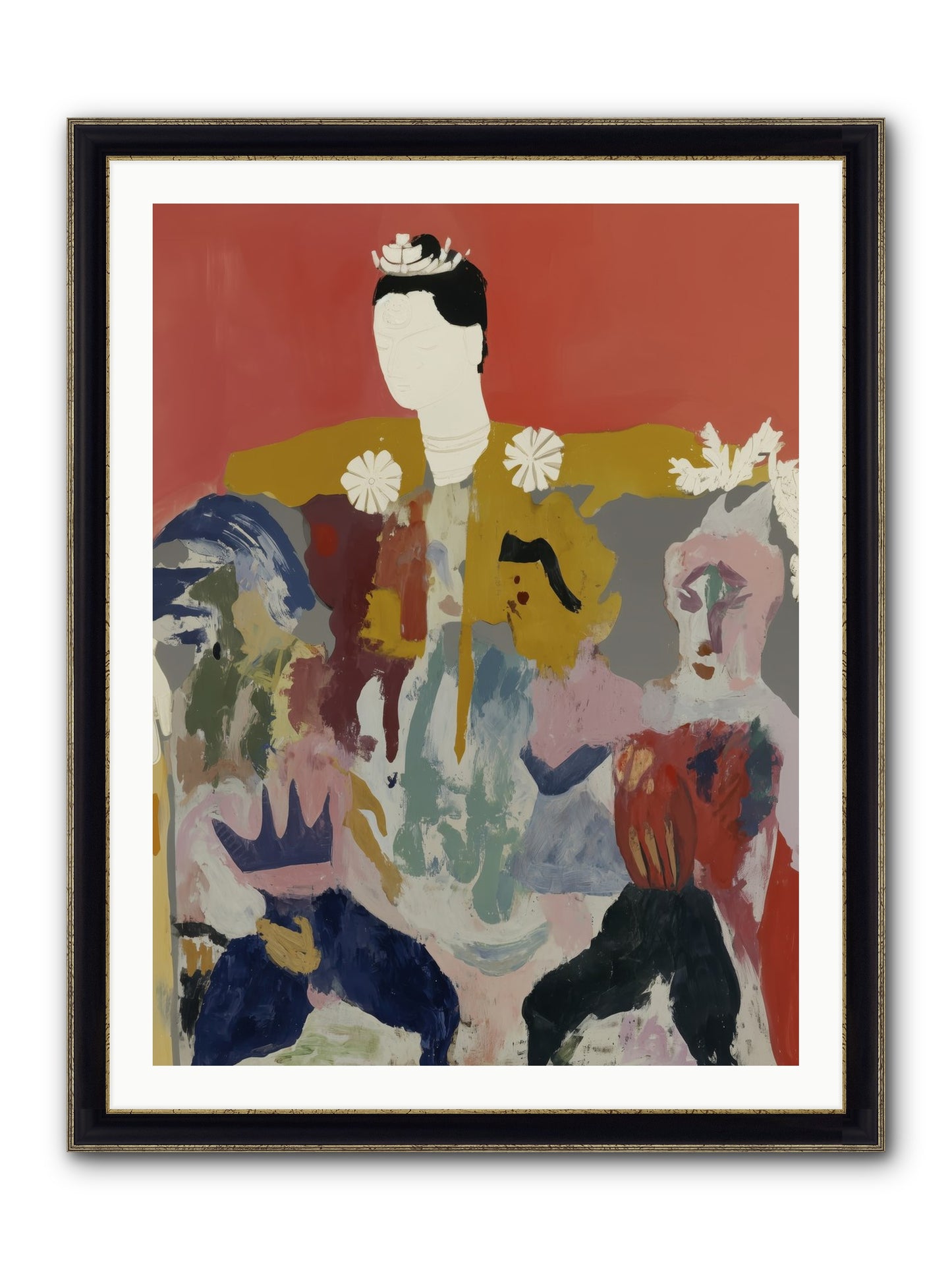 Forgotten Ballroom Framed Print - Black & Gold 30x40
