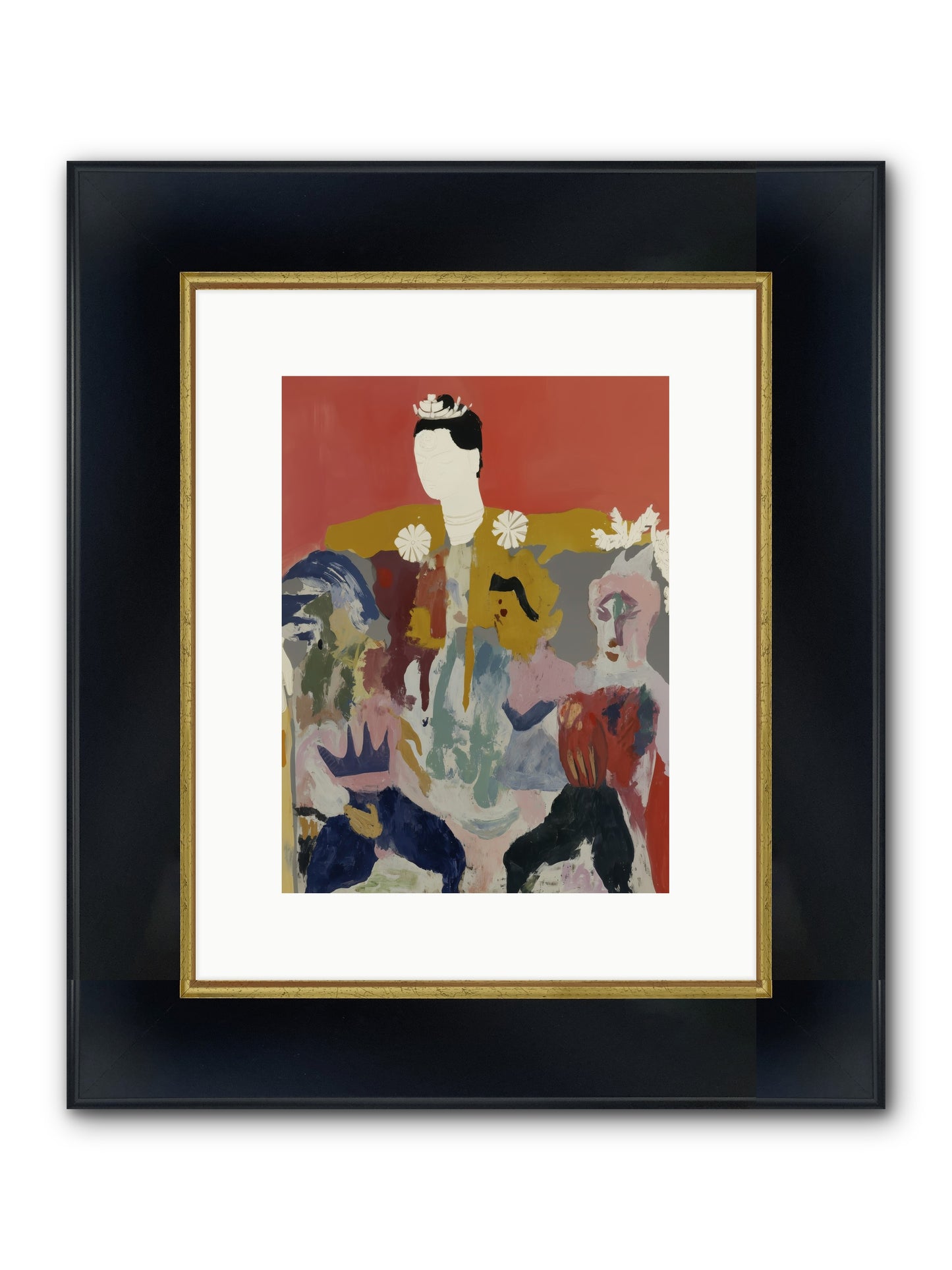 Forgotten Ballroom Framed Print - Wide Black w/Gold 9x12