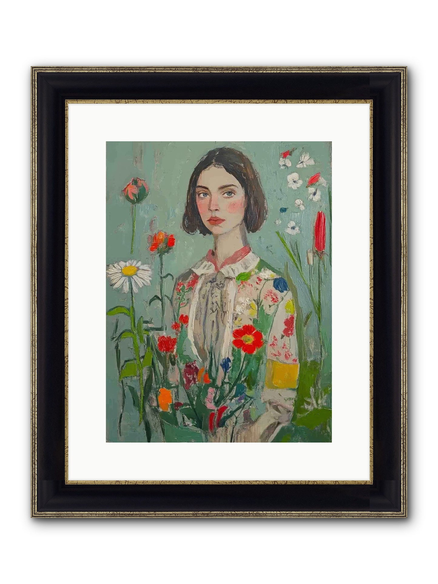 Forgotten Crossroads Framed Print - Black & Gold 12x16