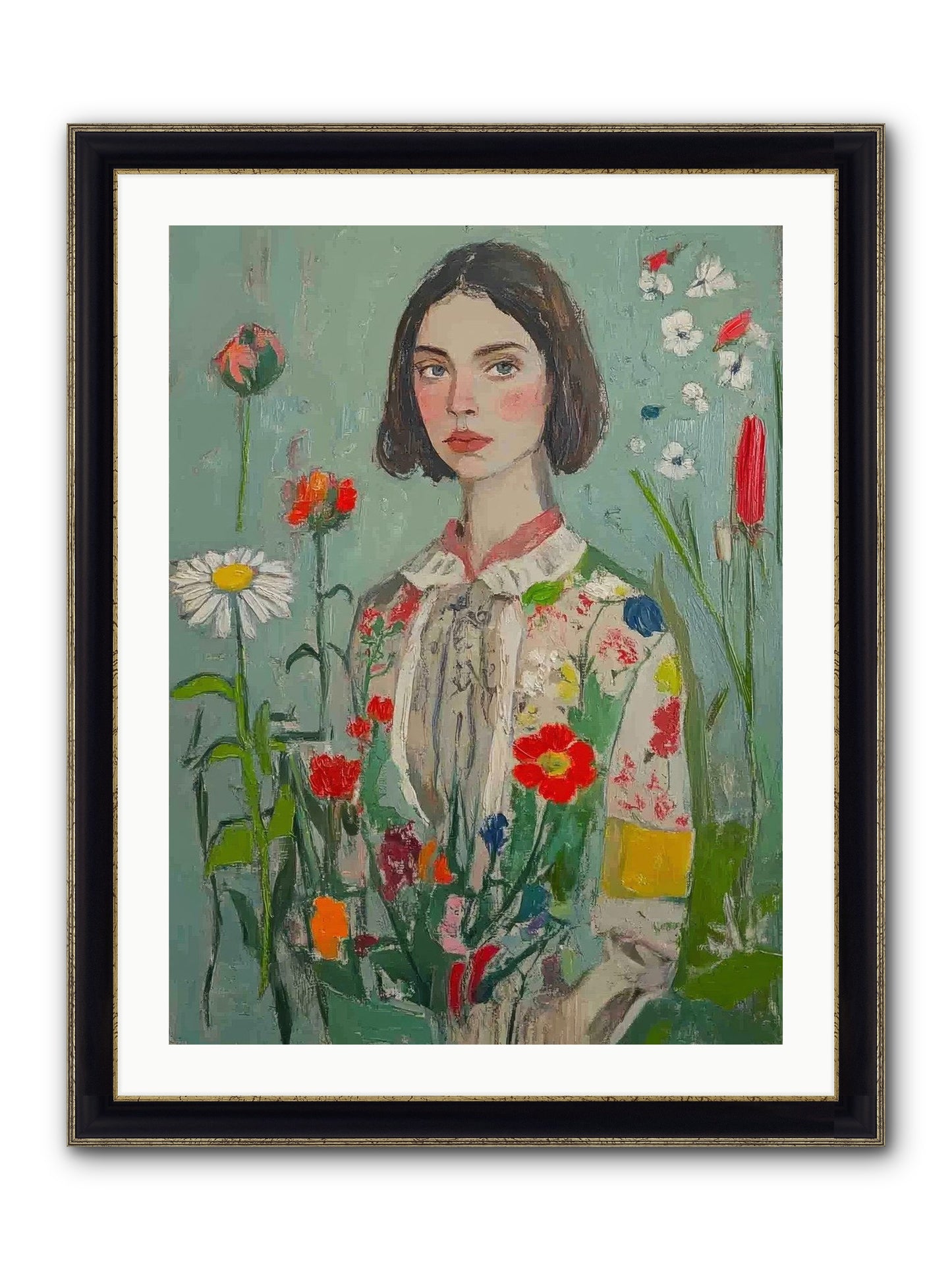Forgotten Crossroads Framed Print - Black & Gold 24x32