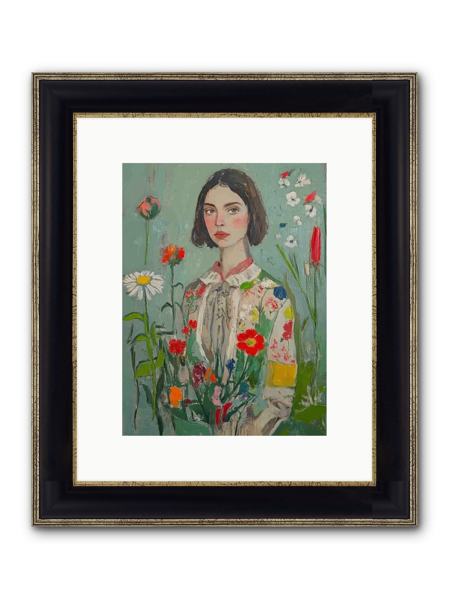 Forgotten Crossroads Framed Print - Black & Gold 9x12