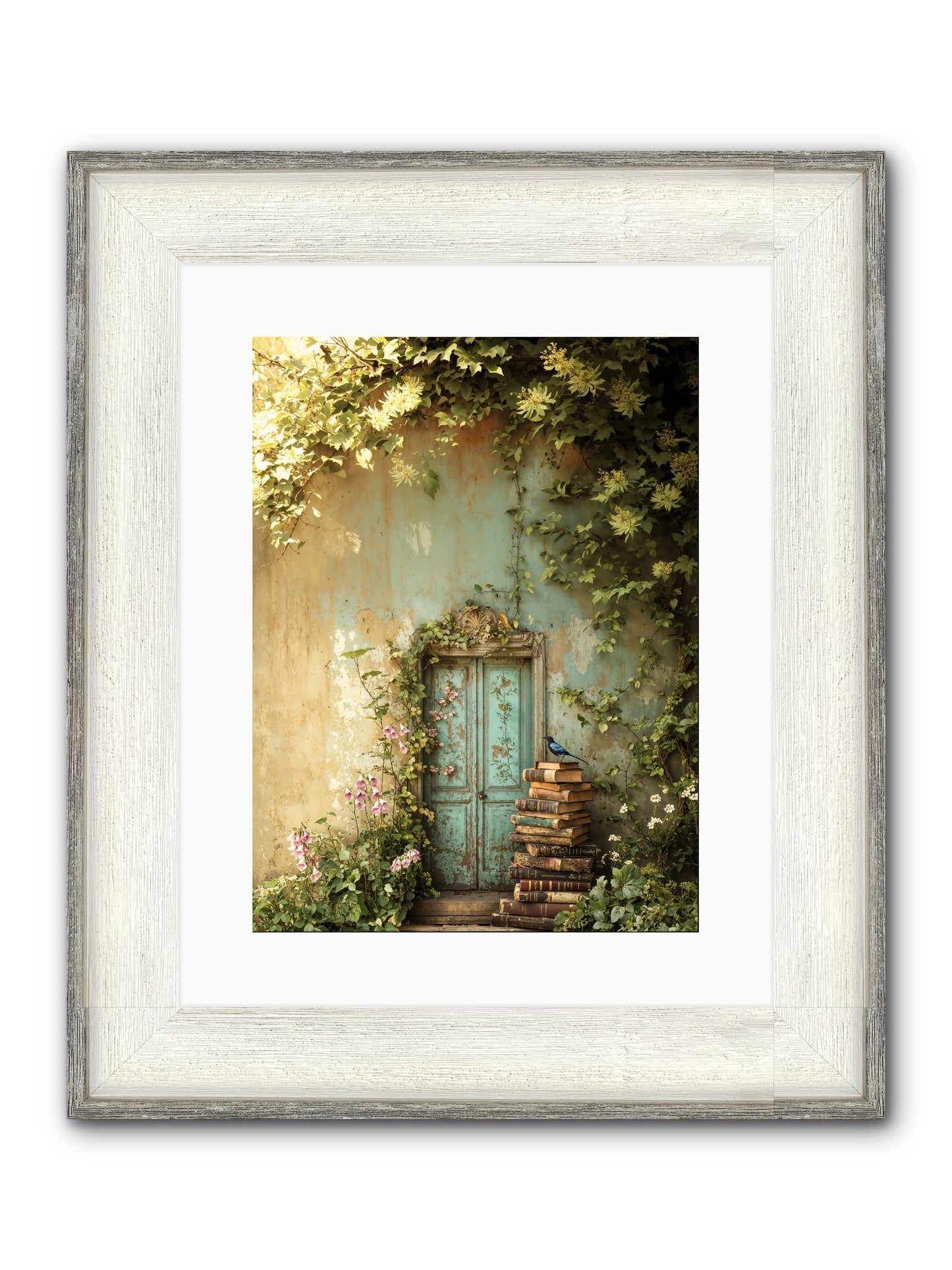 Forgotten Folios Framed Print - Driftwood White 12x16