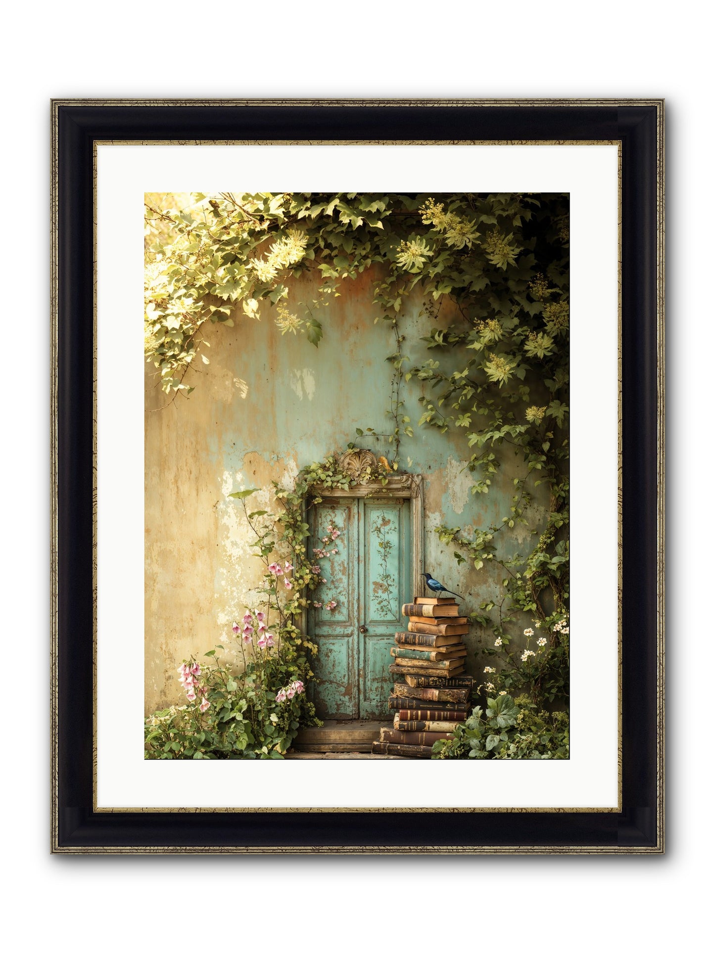 Forgotten Folios Framed Print - Black & Gold 18x24