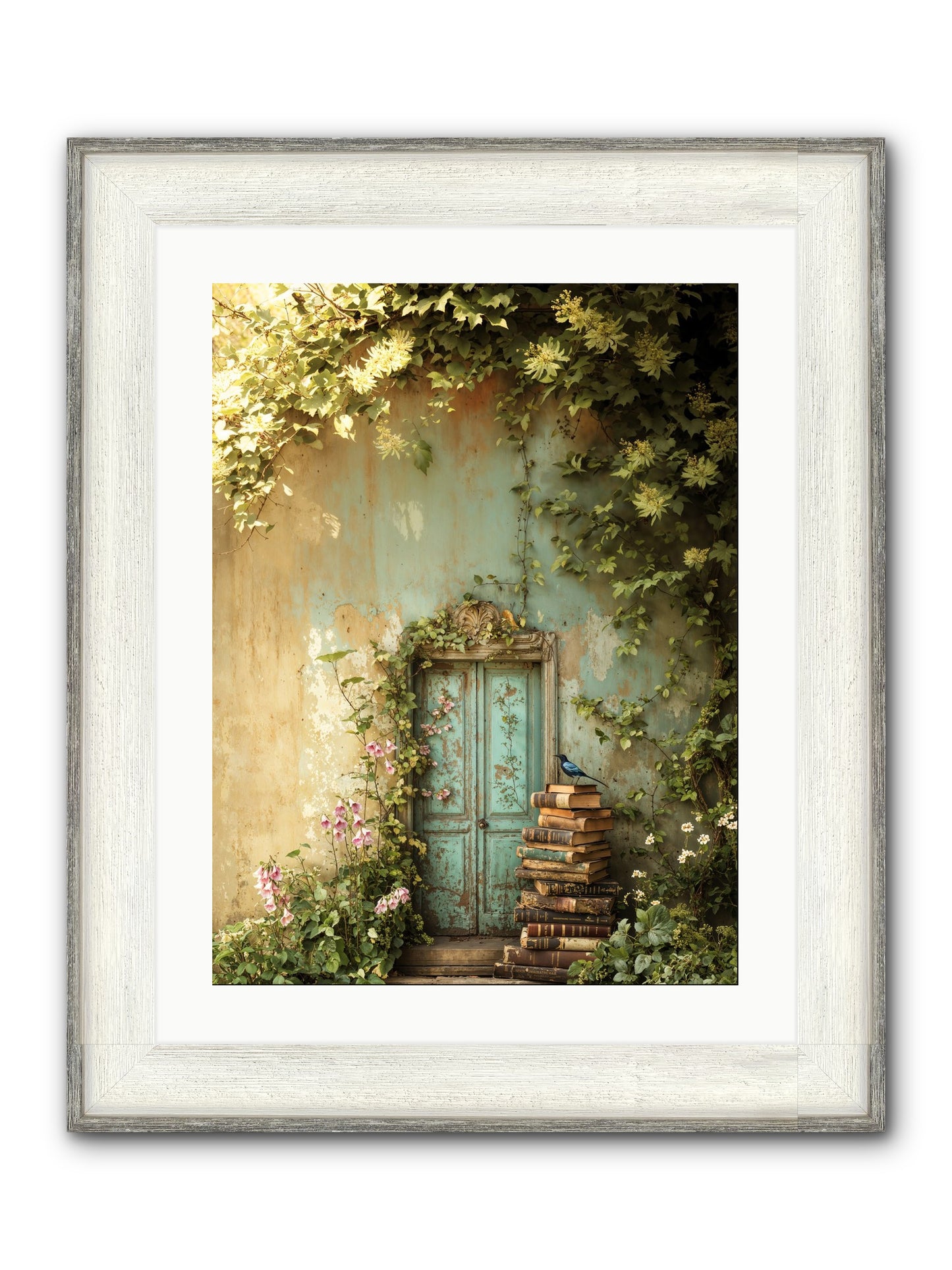 Forgotten Folios Framed Print - Driftwood White 18x24