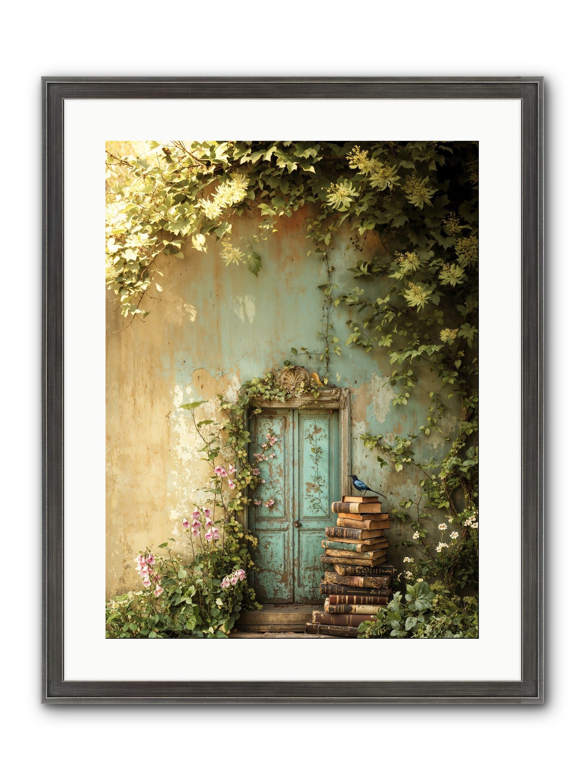 Forgotten Folios Framed Print - Slimwoods Black/Silver 18x24