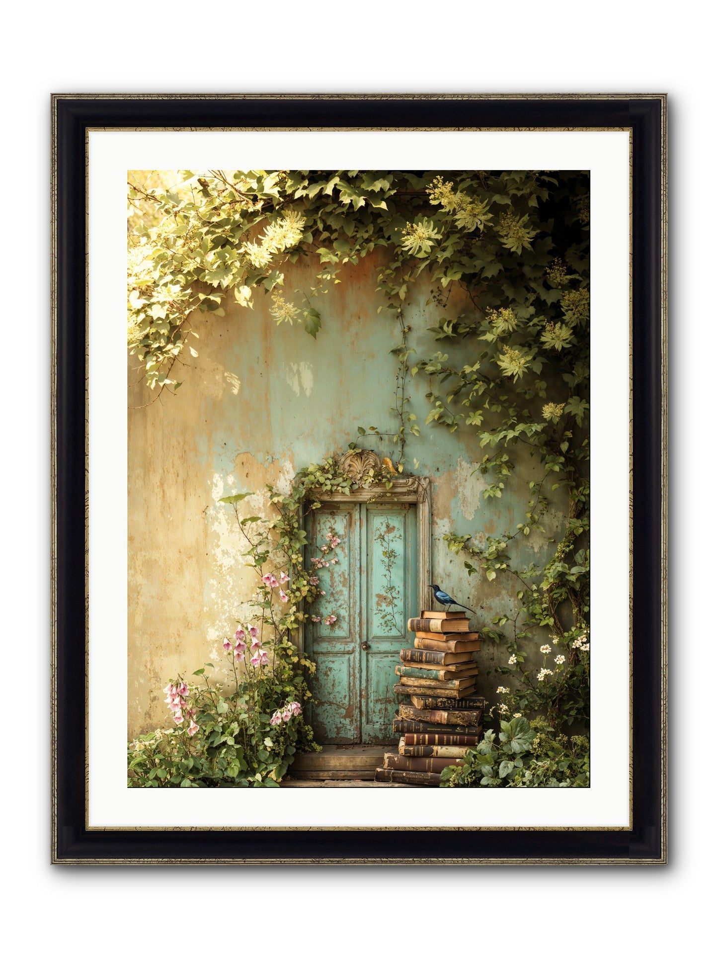 Forgotten Folios Framed Print - Black & Gold 24x32