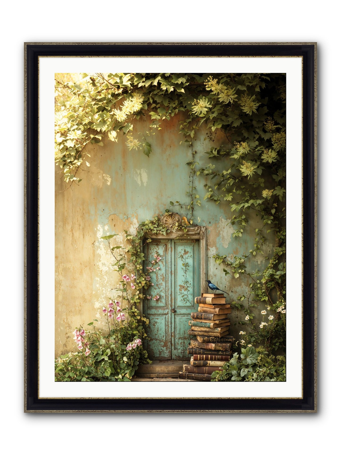 Forgotten Folios Framed Print - Black & Gold 30x40