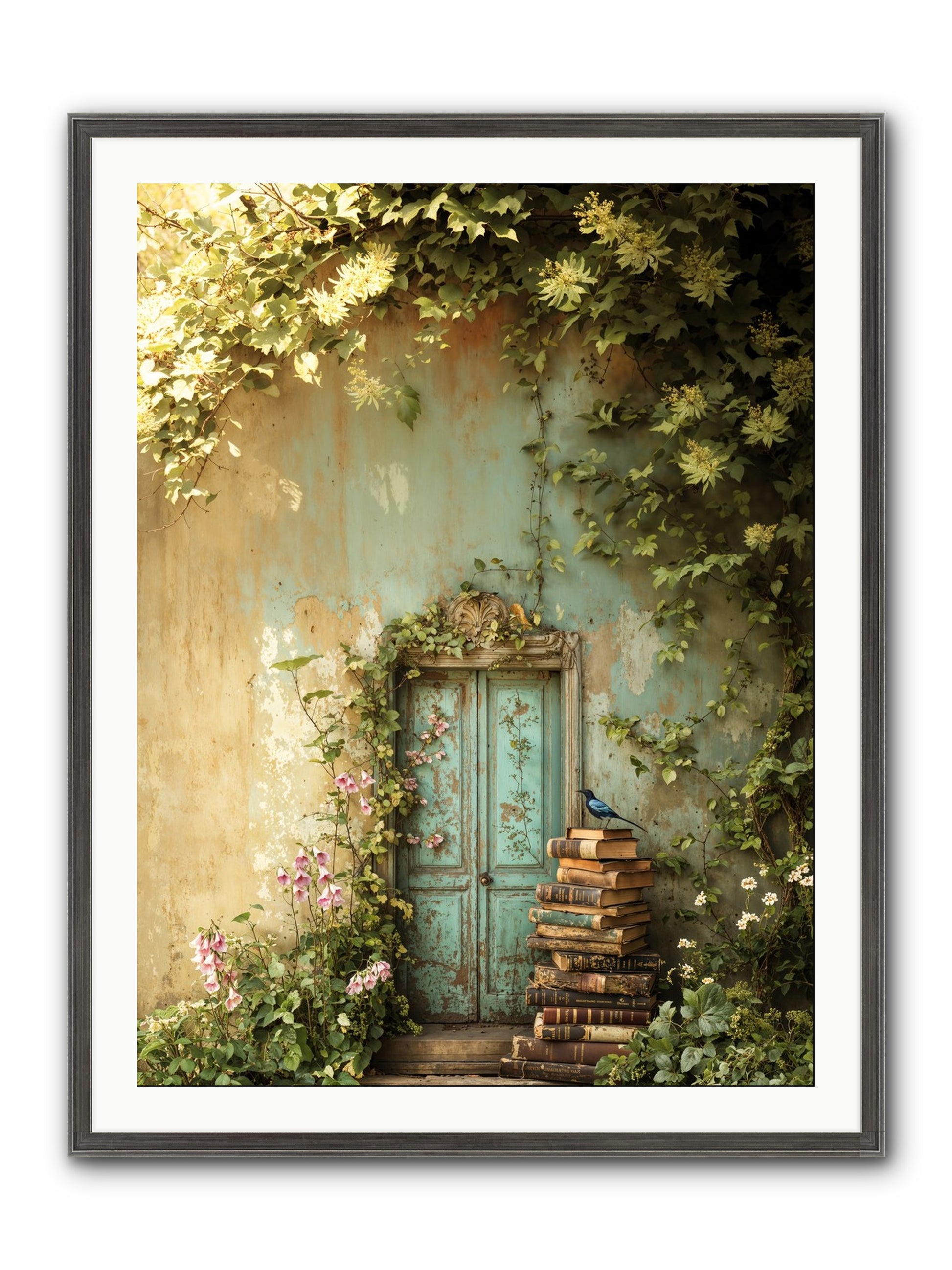Forgotten Folios Framed Print - Slimwoods Black/Silver 30x40