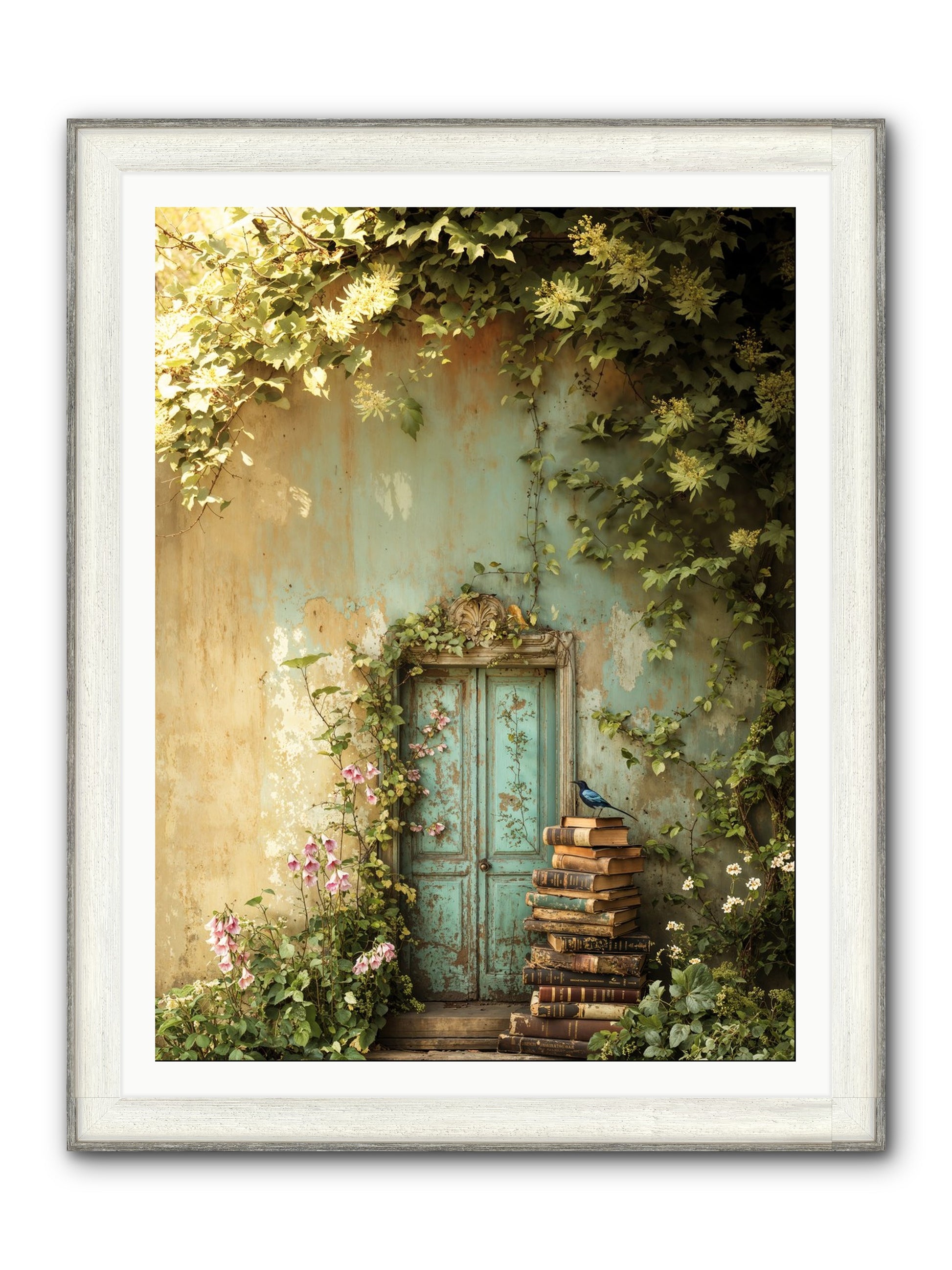 Forgotten Folios Framed Print - Driftwood White 36x48