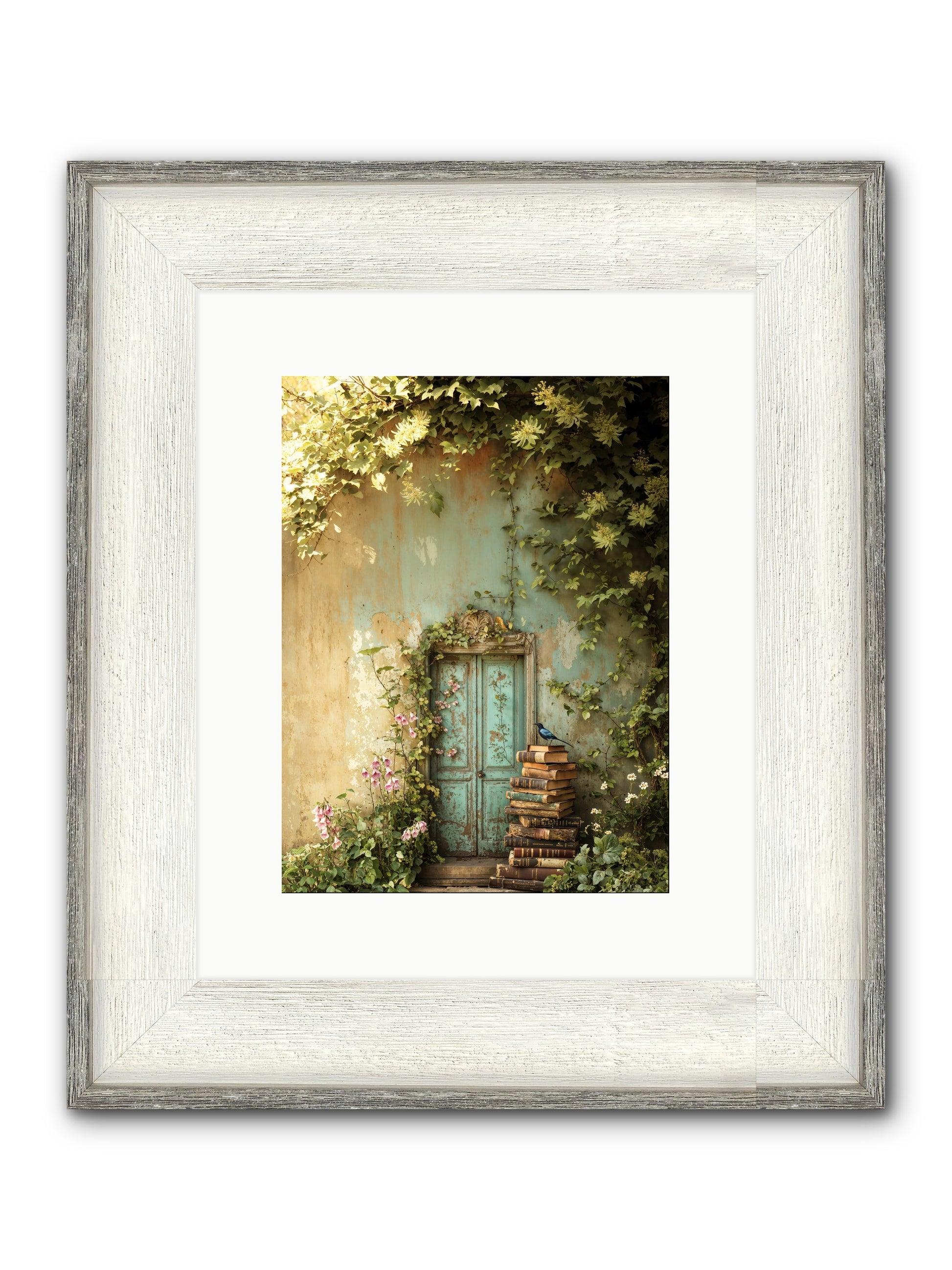 Forgotten Folios Framed Print - Driftwood White 9x12