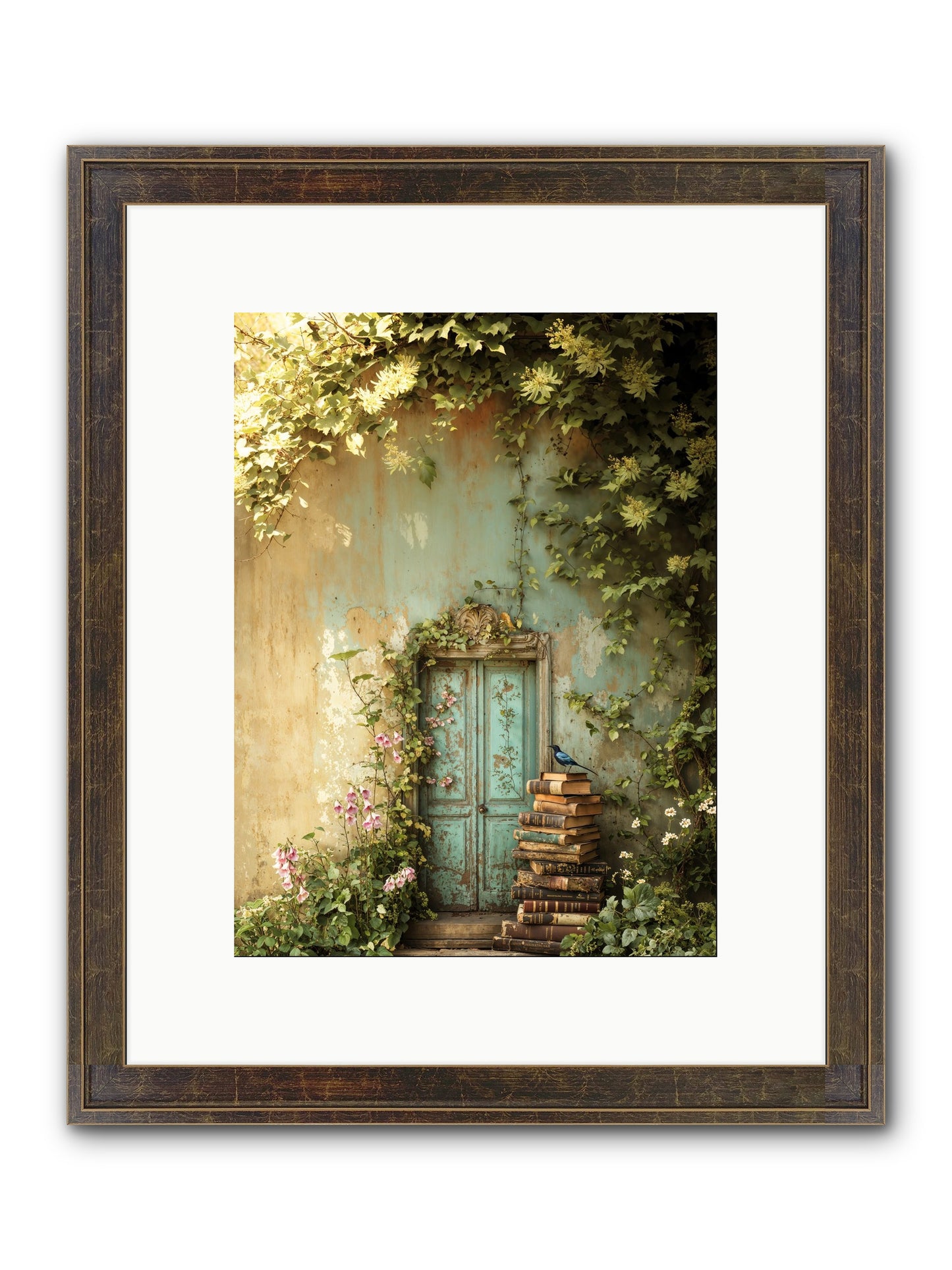 Forgotten Folios Framed Print - Slimwoods Black/Gold 9x12