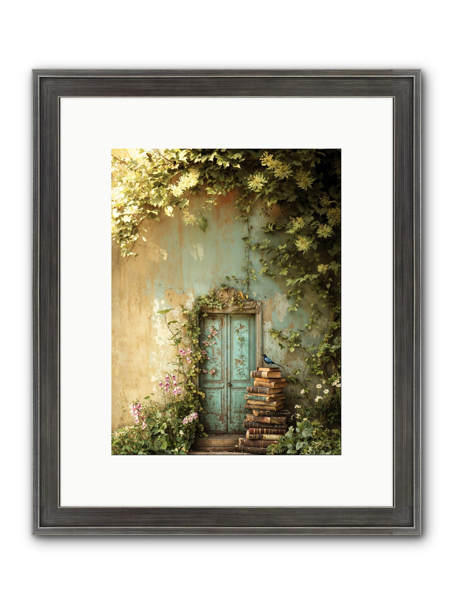 Forgotten Folios Framed Print - Slimwoods Black/Silver 9x12