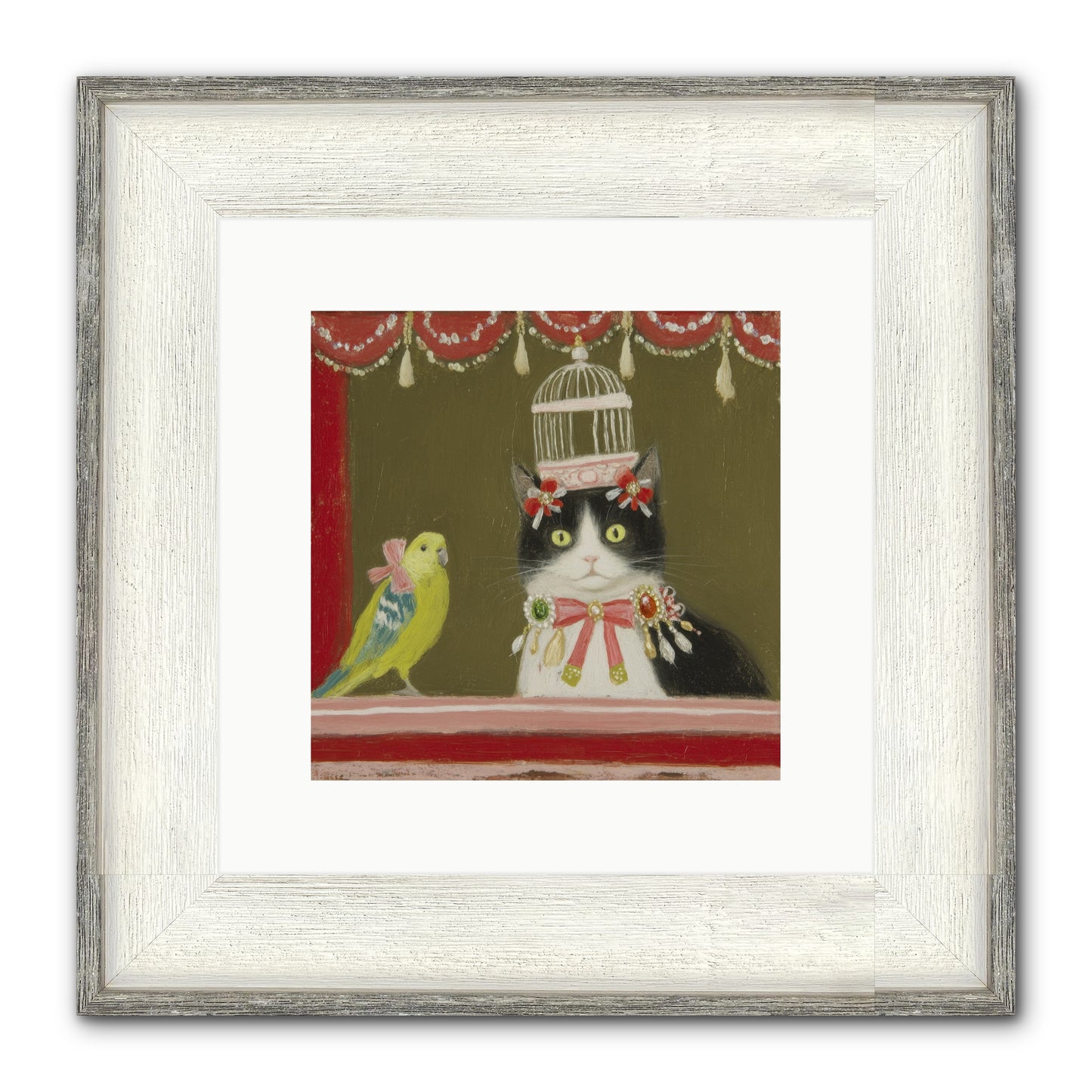 Forgotten Garden Tales Framed Print - Driftwood White 10x10