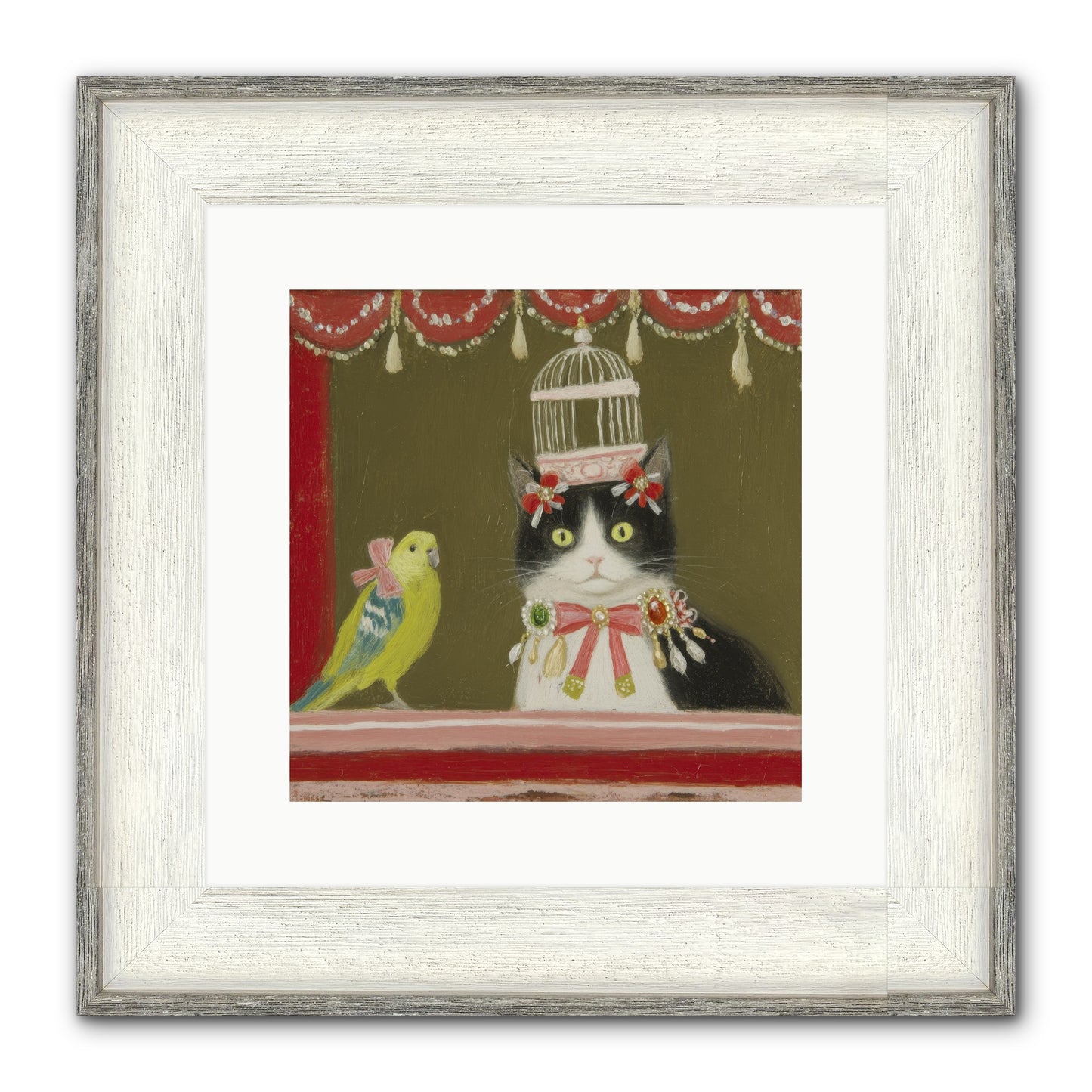 Forgotten Garden Tales Framed Print - Driftwood White 12x12