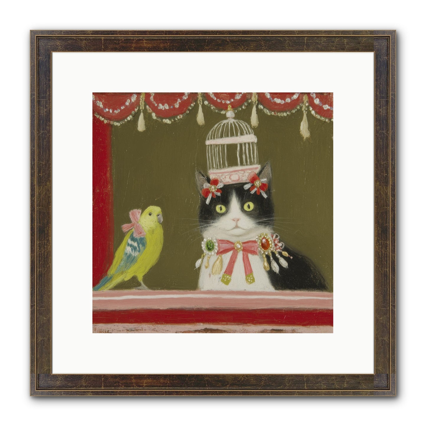 Forgotten Garden Tales Framed Print - Slimwoods Black/Gold 12x12