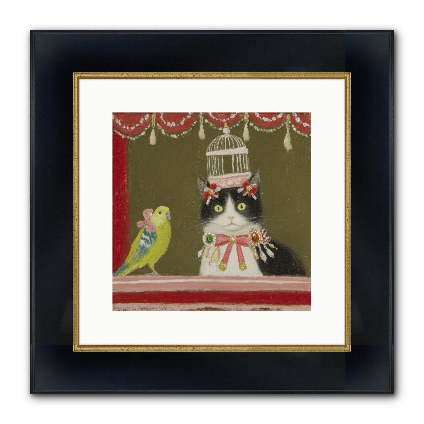 Forgotten Garden Tales Framed Print - Wide Black w/Gold 12x12