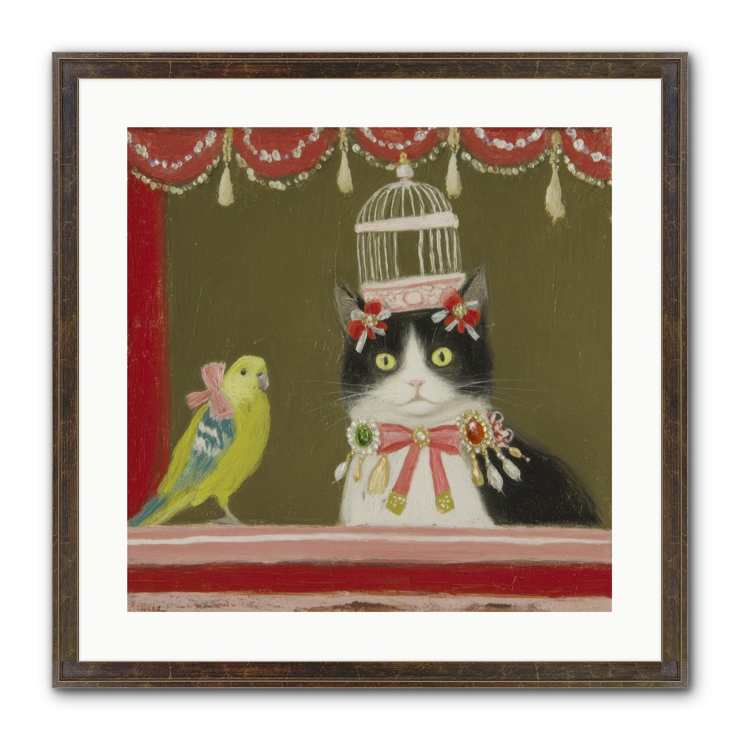 Forgotten Garden Tales Framed Print - Slimwoods Black/Gold 20x20