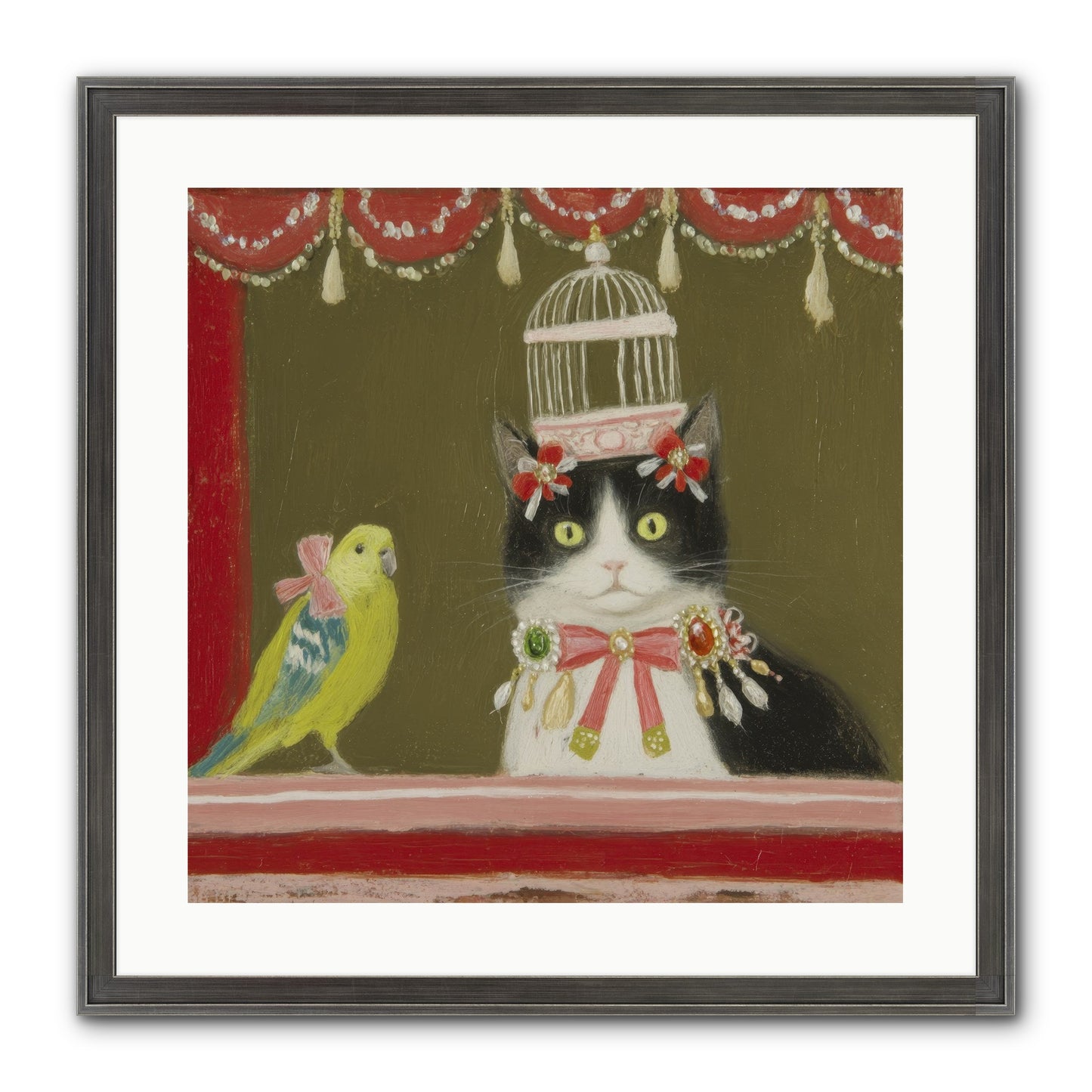 Forgotten Garden Tales Framed Print - Slimwoods Black/Silver 20x20