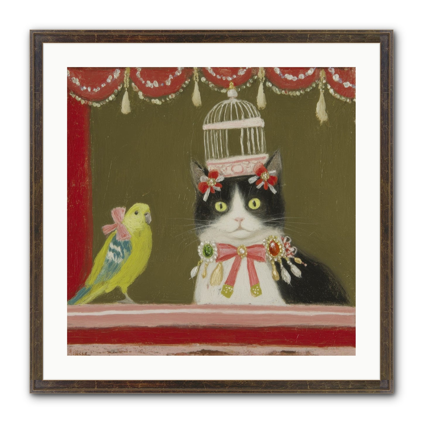 Forgotten Garden Tales Framed Print - Slimwoods Black/Gold 24x24