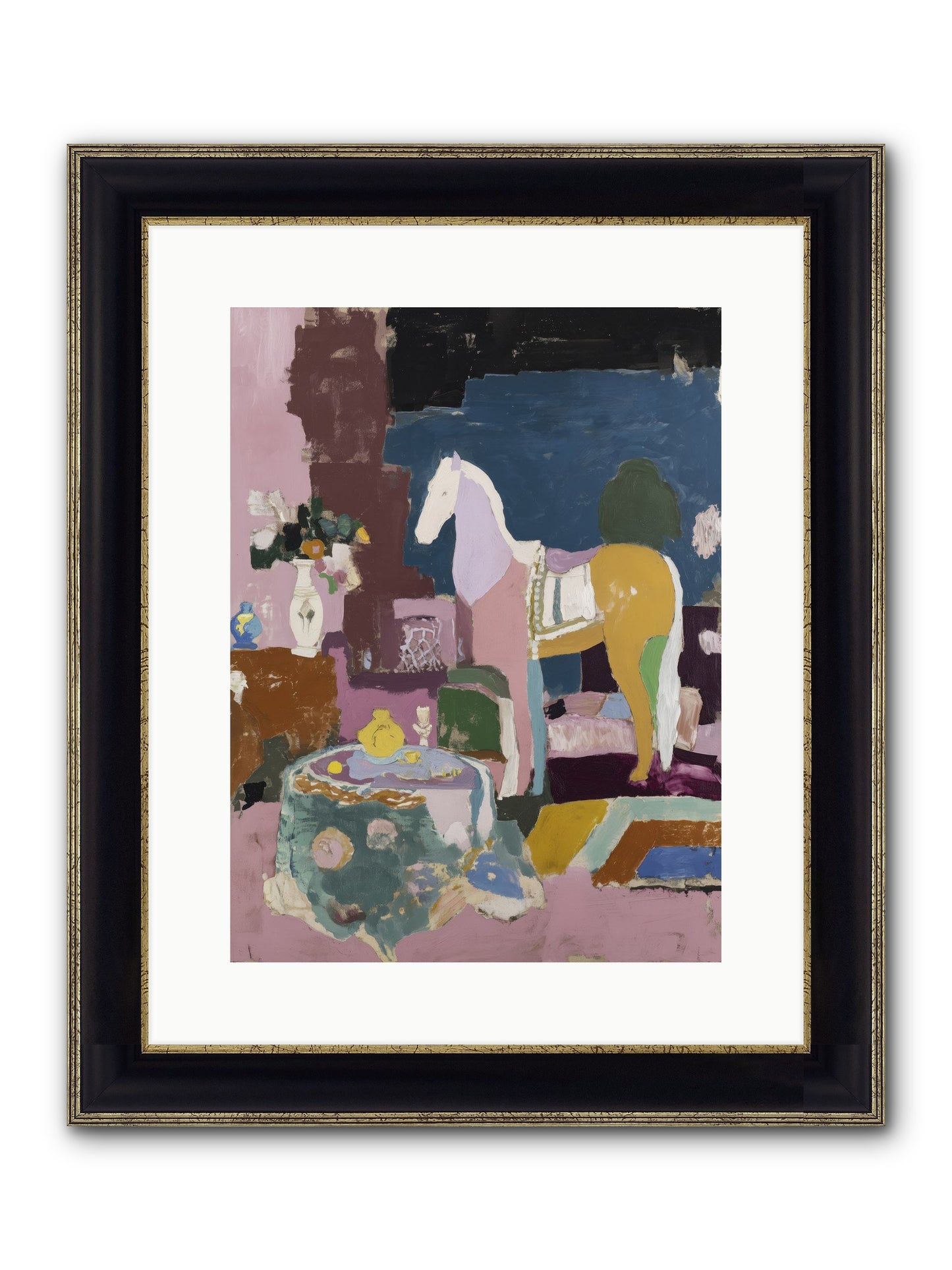 Forgotten Library Framed Print - Black & Gold 12x16