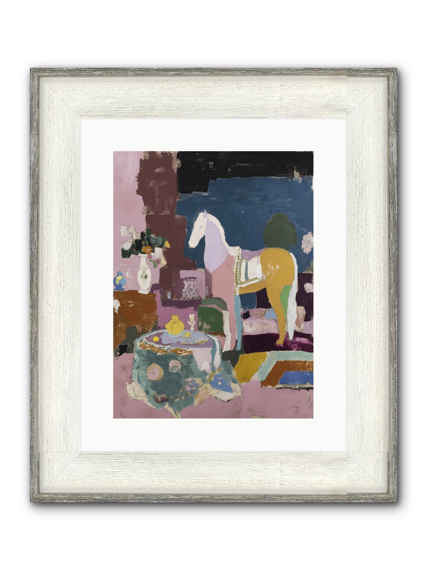 Forgotten Library Framed Print - Driftwood White 12x16