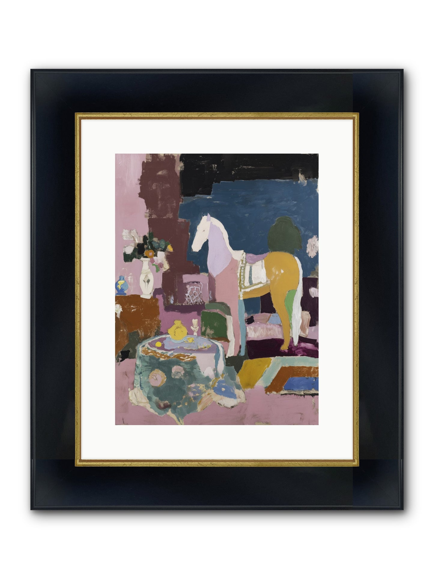 Forgotten Library Framed Print - Wide Black w/Gold 12x16