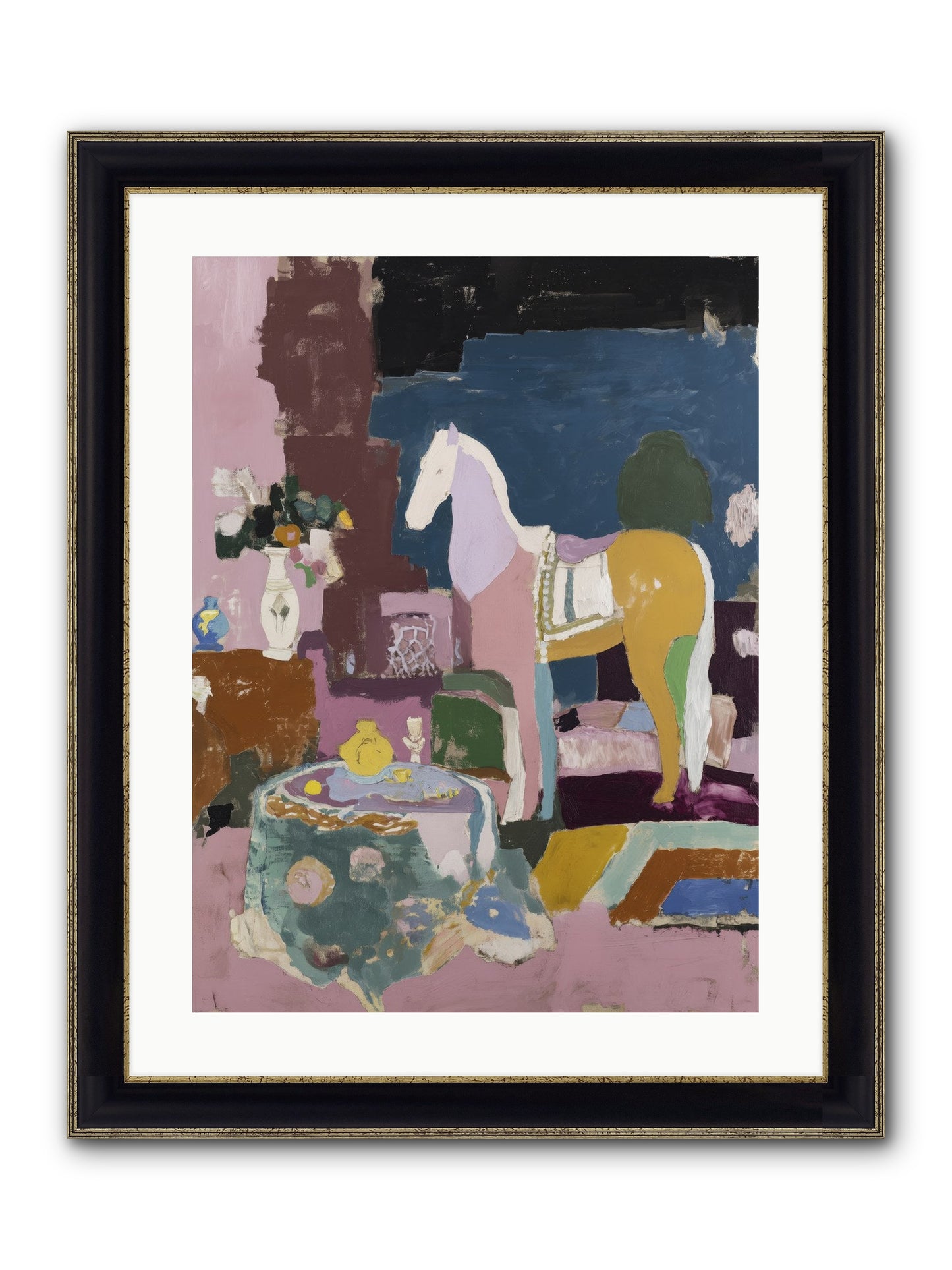Forgotten Library Framed Print - Black & Gold 18x24
