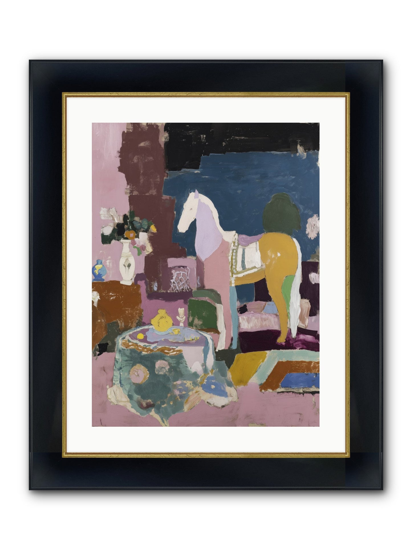 Forgotten Library Framed Print - Wide Black w/Gold 18x24