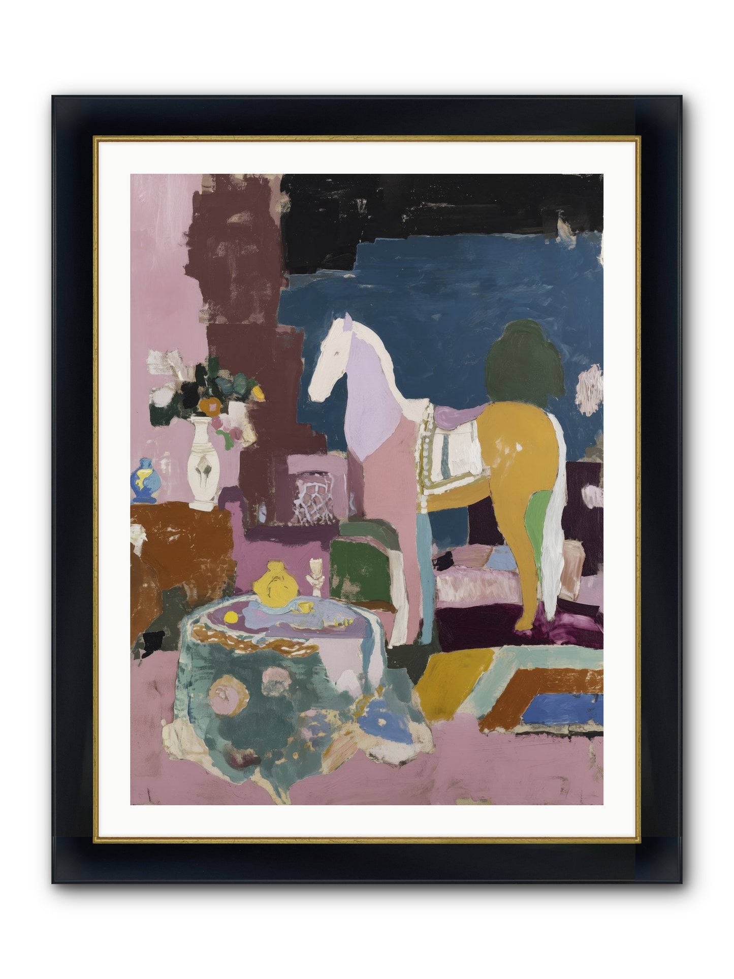 Forgotten Library Framed Print - Wide Black w/Gold 30x40