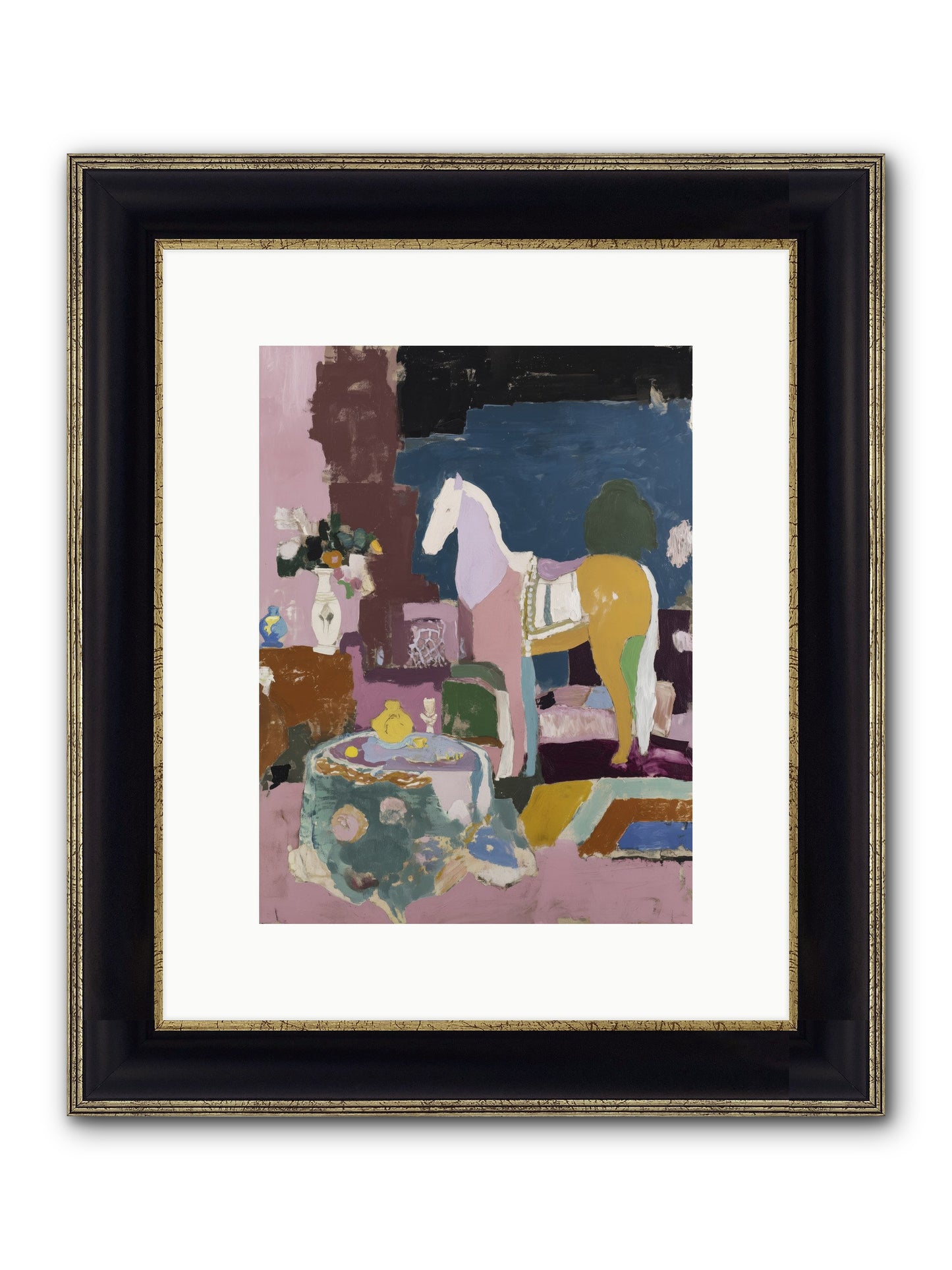 Forgotten Library Framed Print - Black & Gold 9x12
