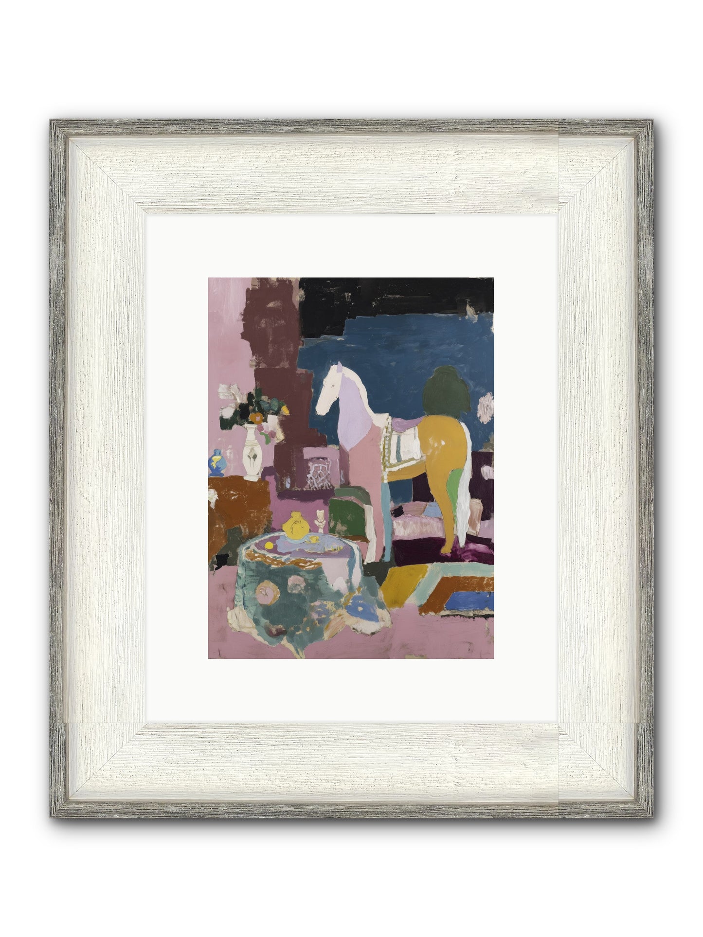 Forgotten Library Framed Print - Driftwood White 9x12